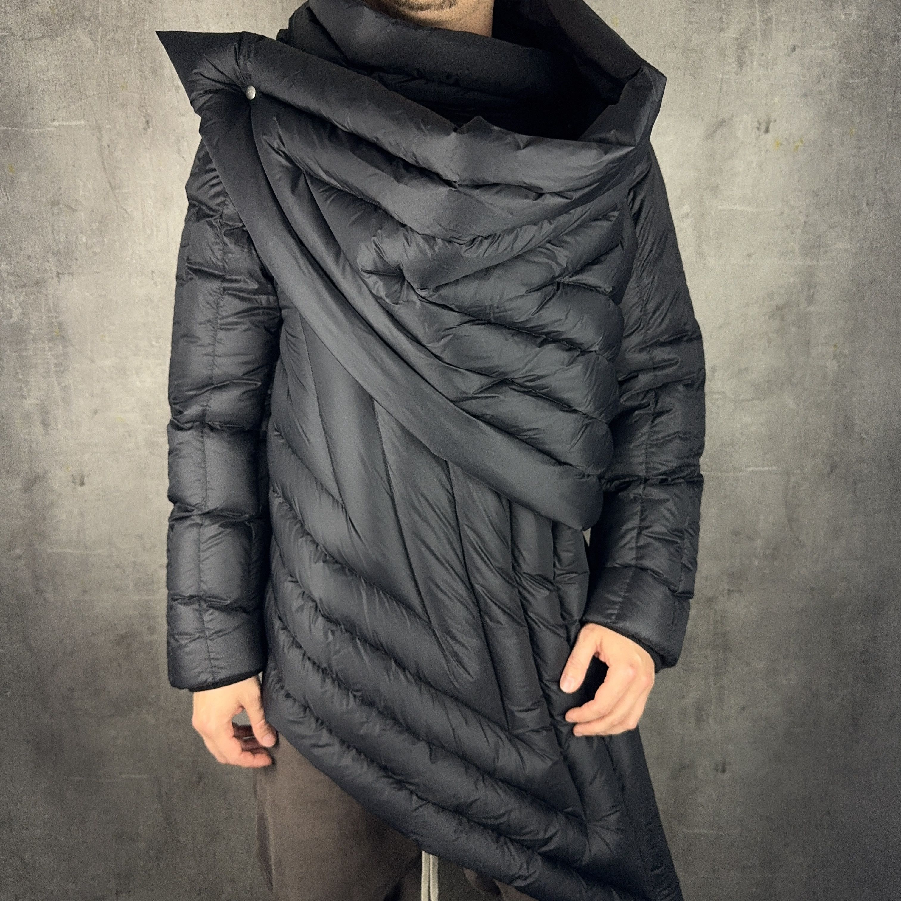 Rick Owens RICK OWENS FW23 Luxor Gleam Scarf Down Vest Gilet Size US M / EU 48-50 / 2 - 6 Thumbnail