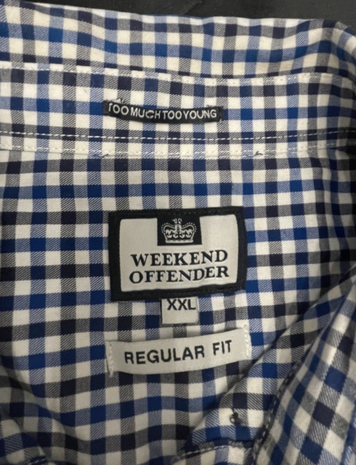 Weekend Offender Weekend Offender Men's Long Sleeve Shirt Check Cotton Size US XXL / EU 58 / 5 - 8 Thumbnail