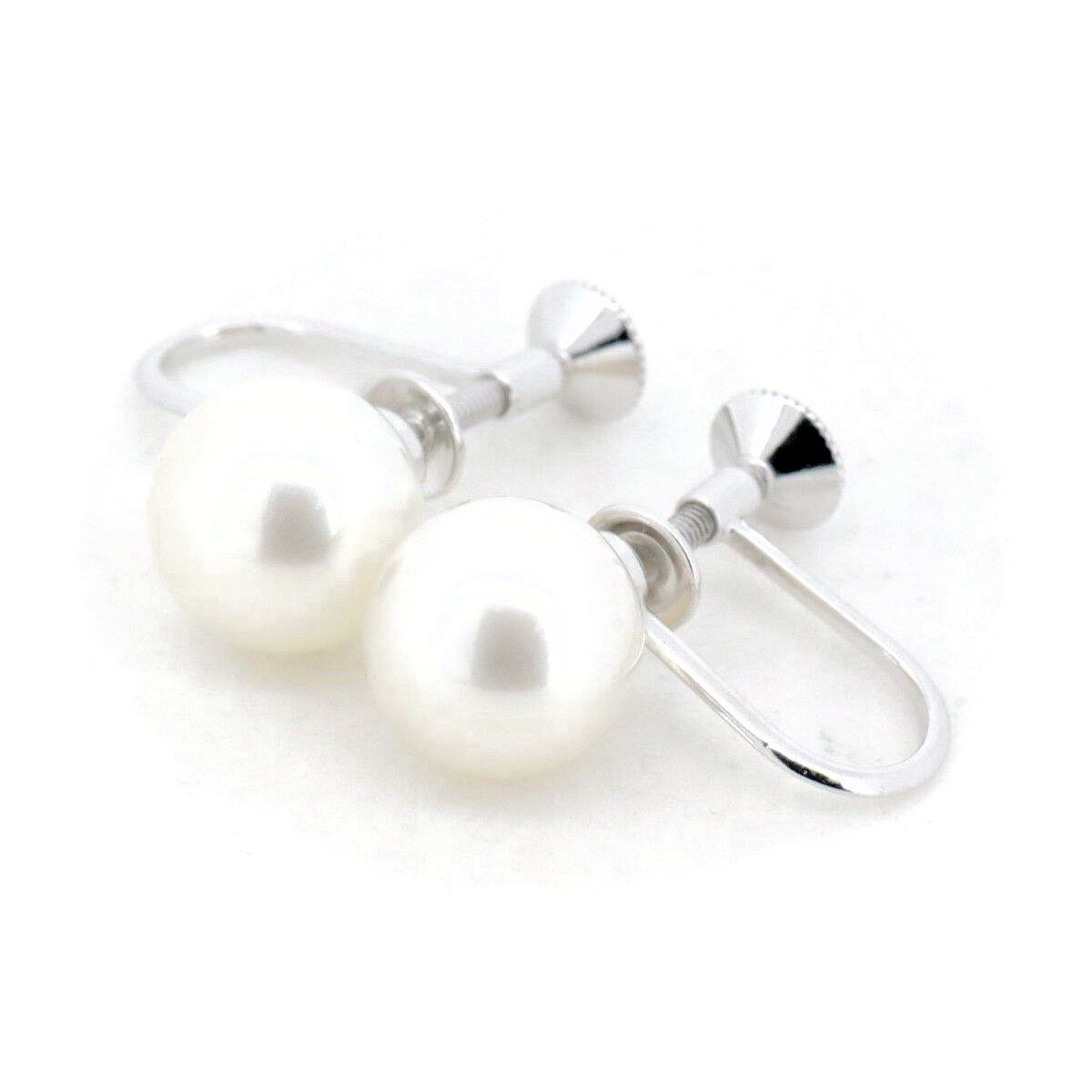 Mikimoto Mikimoto Mikimoto Au750 White Gold Pearl Earrings Metal Earrings DUTY FREE for USA Size ONE SIZE - 1 Thumbnail
