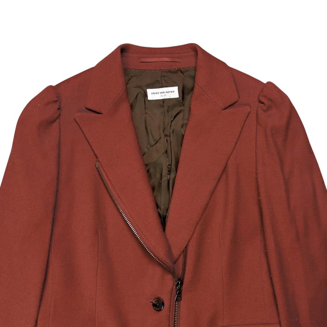 Dries Van Noten Dries Van Noten Zip Brushed Wool Blazer - AW11 Size US XS / EU 42 / 0 - 4 Thumbnail
