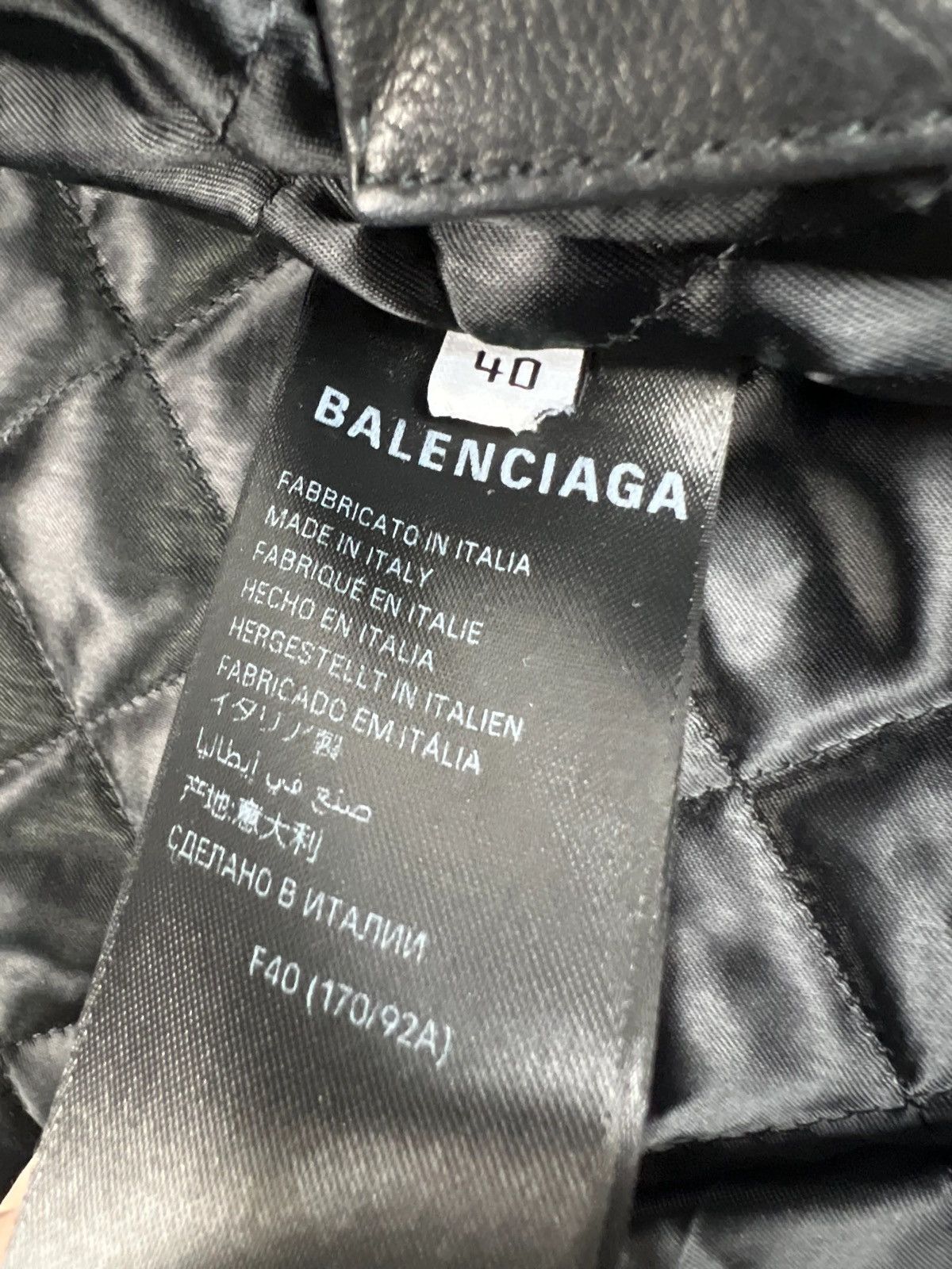 Balenciaga BALENCIAGA SS23 MUDSHOW SHRUNK LEATHER JACKET SZ:40 Size US XXS / EU 40 - 6 Thumbnail