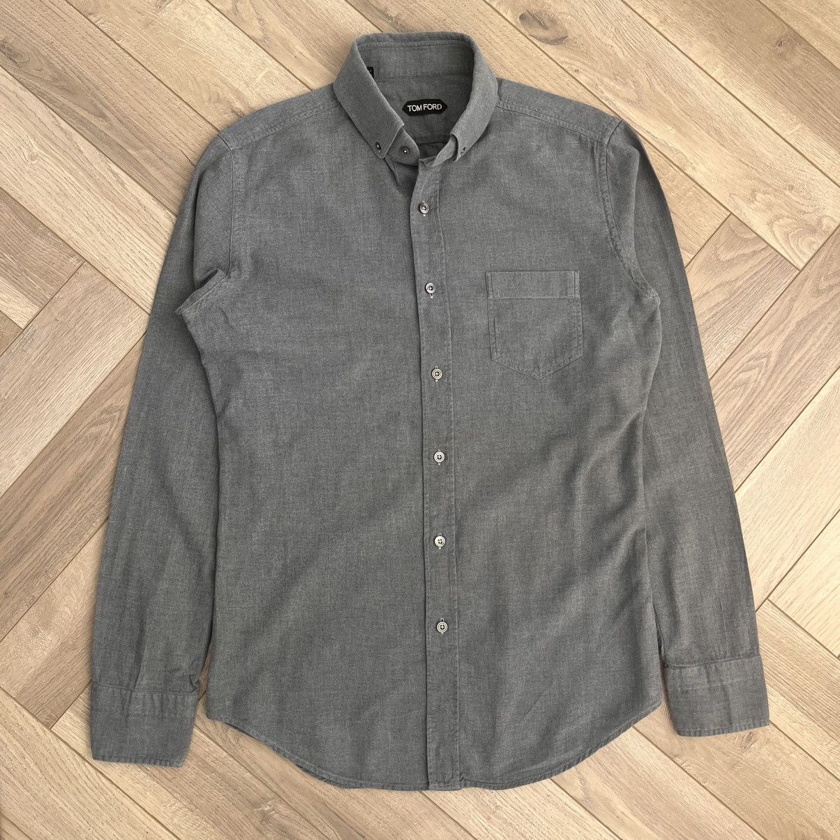 Tom Ford Tom Ford Grey Soft Cotton Shirt Size US L / EU 52-54 / 3 - 1 Thumbnail