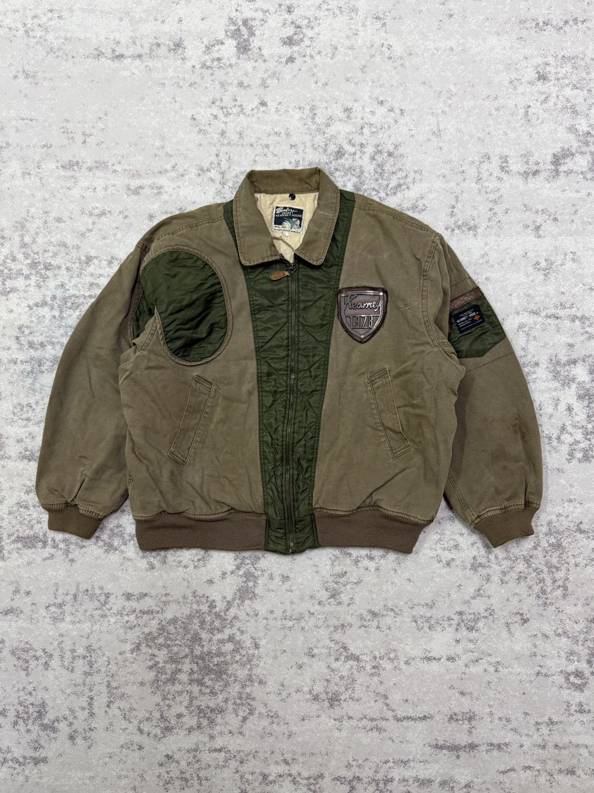 Vintage Kearny House Real old Flight Jacket Replica inspired U.Sarmy Size US L / EU 52-54 / 3 - 3 Thumbnail