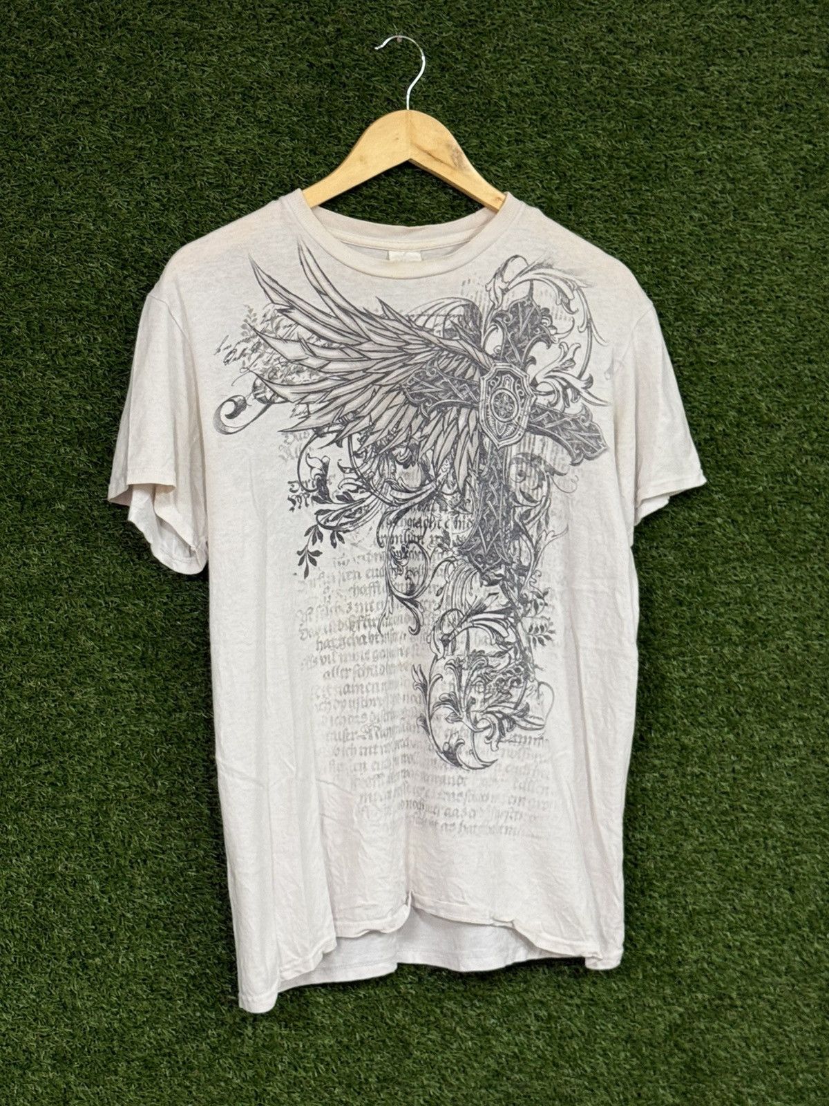 Vintage Vintage Gothic Cross Y2K Grunge Distressed T Shirt Medium Size US M / EU 48-50 / 2 - 1 Thumbnail