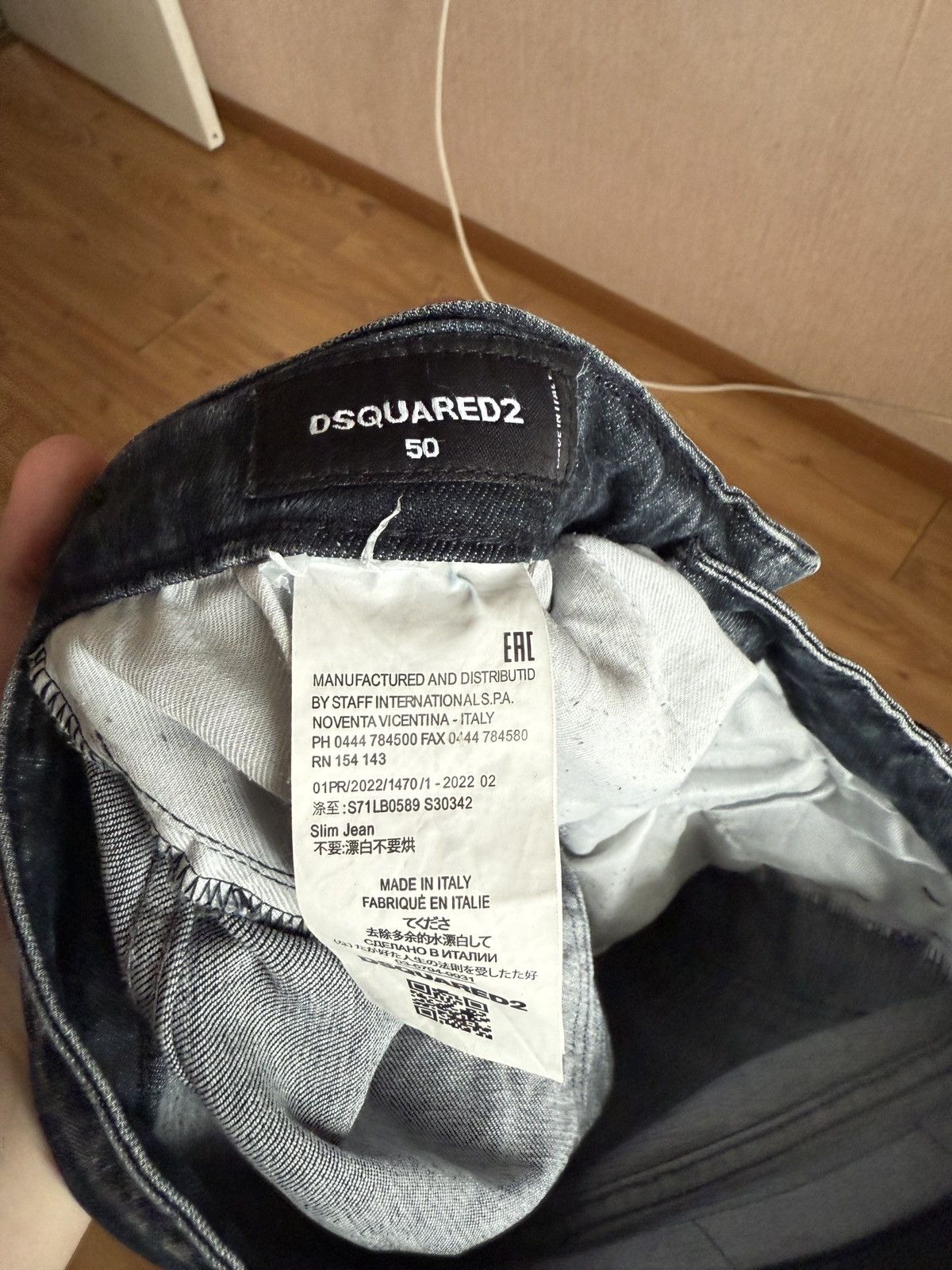 Dsquared2 Vintage Dsquared2 Jean Distressed Paint Splatter Denim Jeans Size US 32 / EU 48 - 13 Thumbnail
