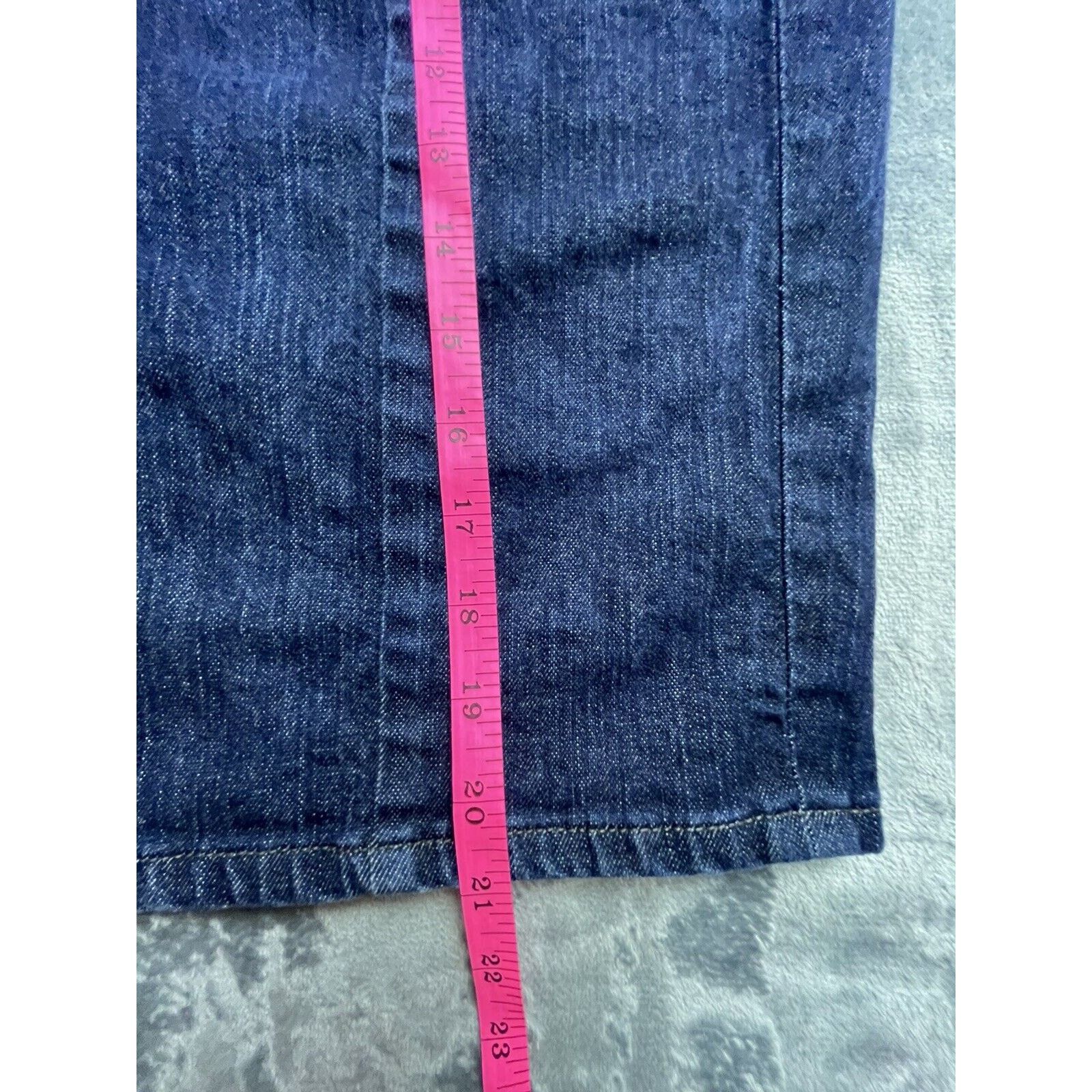 Old Navy Old Navy Jean Skirt Womens 4 Dark Denim Slit Modest Size 27" / US 4 / IT 40 - 6 Thumbnail