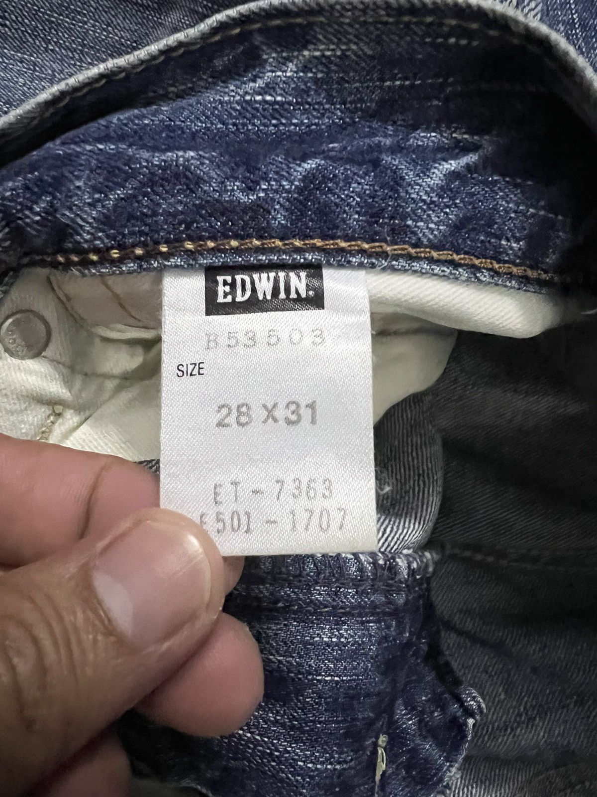 Edwin × If Six Was Nine × Le Grande Bleu (L.G.B.) 💥FLARE💥VINTAGE EDWIN 503 BLUE TRIP JEANS JAPAN Size US 31 - 18 Thumbnail