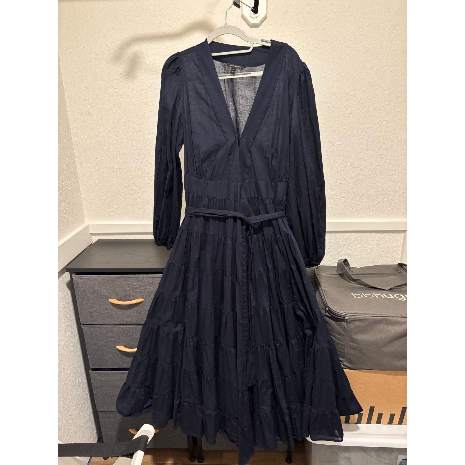 Banana Republic Banana Republic Wrap Midi Dress Soft 100% Cotton Sz 6 Size M / US 6-8 / IT 42-44 - 5 Thumbnail