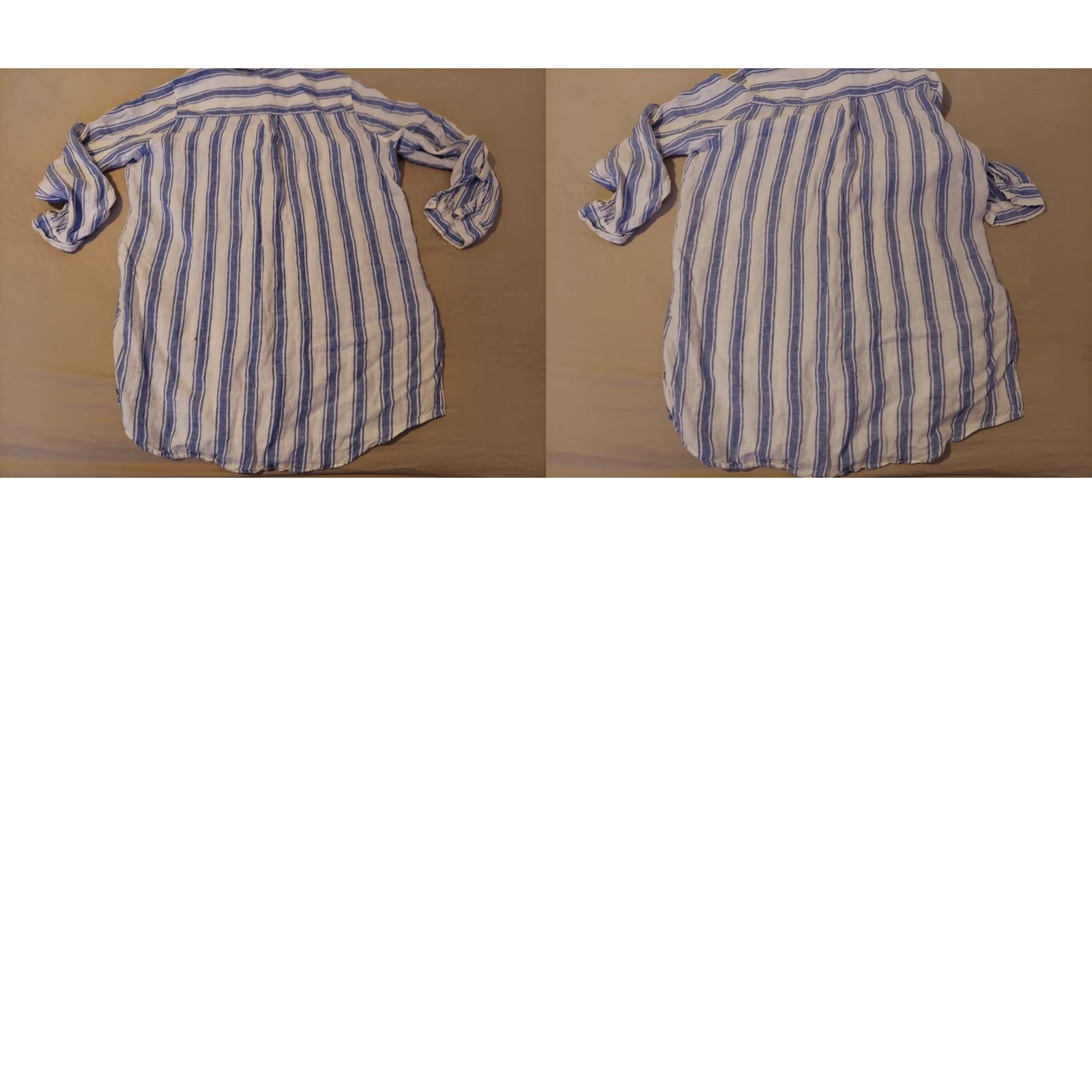 Vintage Womens Tahari Linen Dress Shirt 1X Blue Button Blouse Size XL / US 12-14 / IT 48-50 - 8 Thumbnail