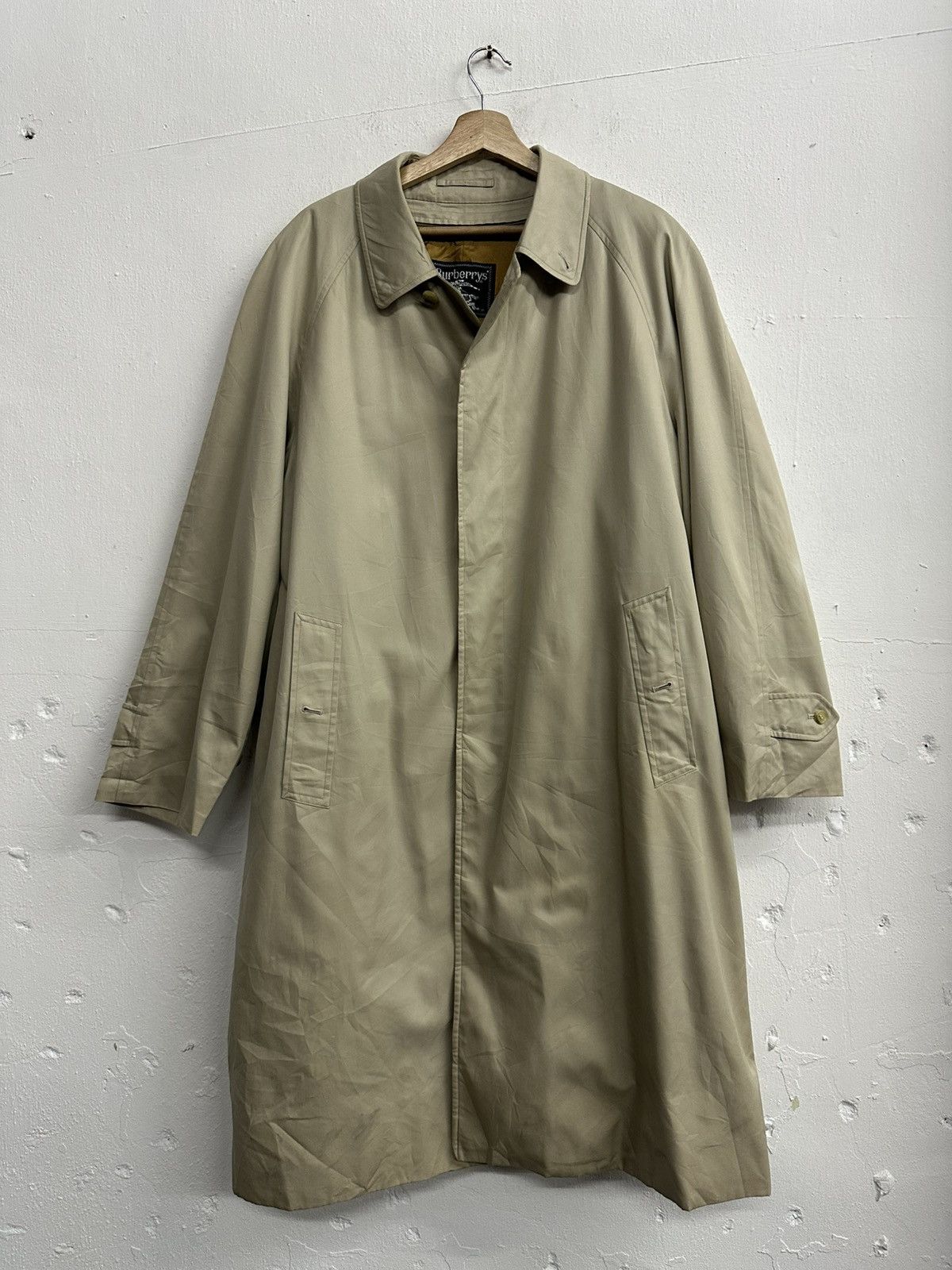 Burberry VTG Burberry’s Long Coat Nova Check Jacket Size US XL / EU 56 / 4 - 4 Thumbnail
