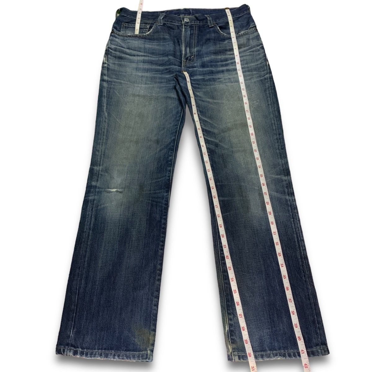Levi's × Levi's Vintage Clothing Vintage 90s Levis 505 Blue Wash Loose Distressed Jeans 32x31 Size US 32 / EU 48 - 11 Thumbnail
