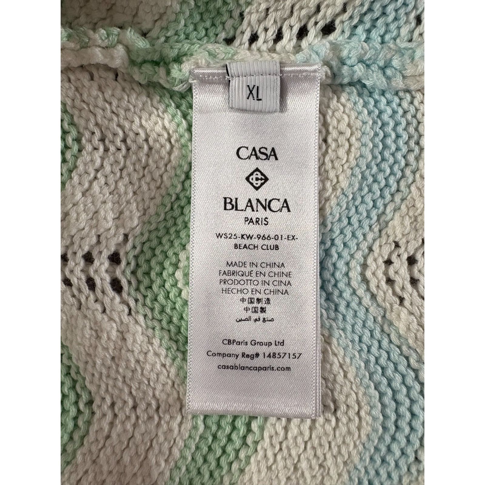 Casablanca CASABLANCA Wavy Crochet Crop Polo Top size XL multicolor NWT Size XL / US 12-14 / IT 48-50 - 5 Thumbnail