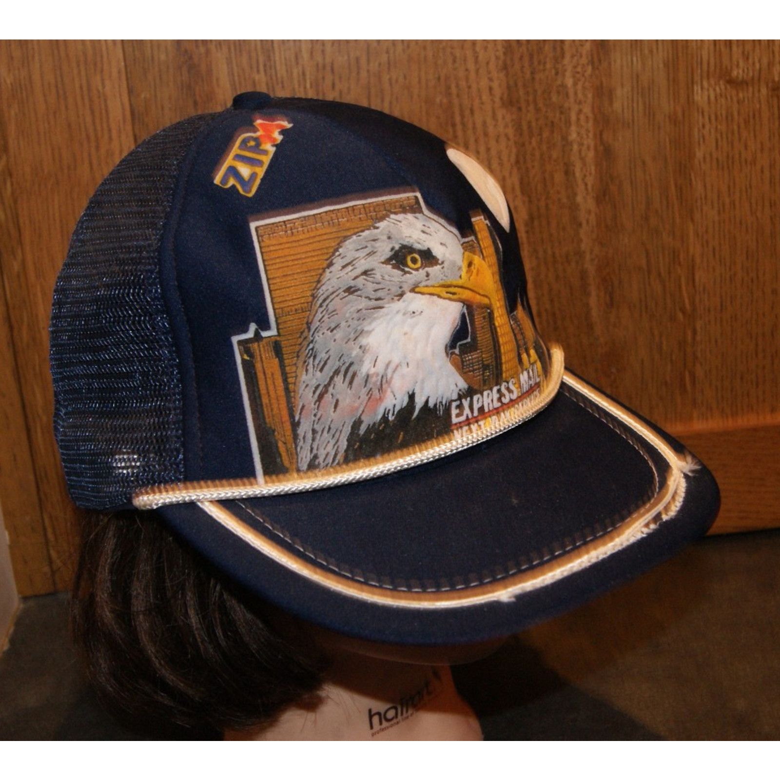 Vintage VTG Express Mail Snapback Hat Cap US Postal Next Day Service Size ONE SIZE - 2 Thumbnail