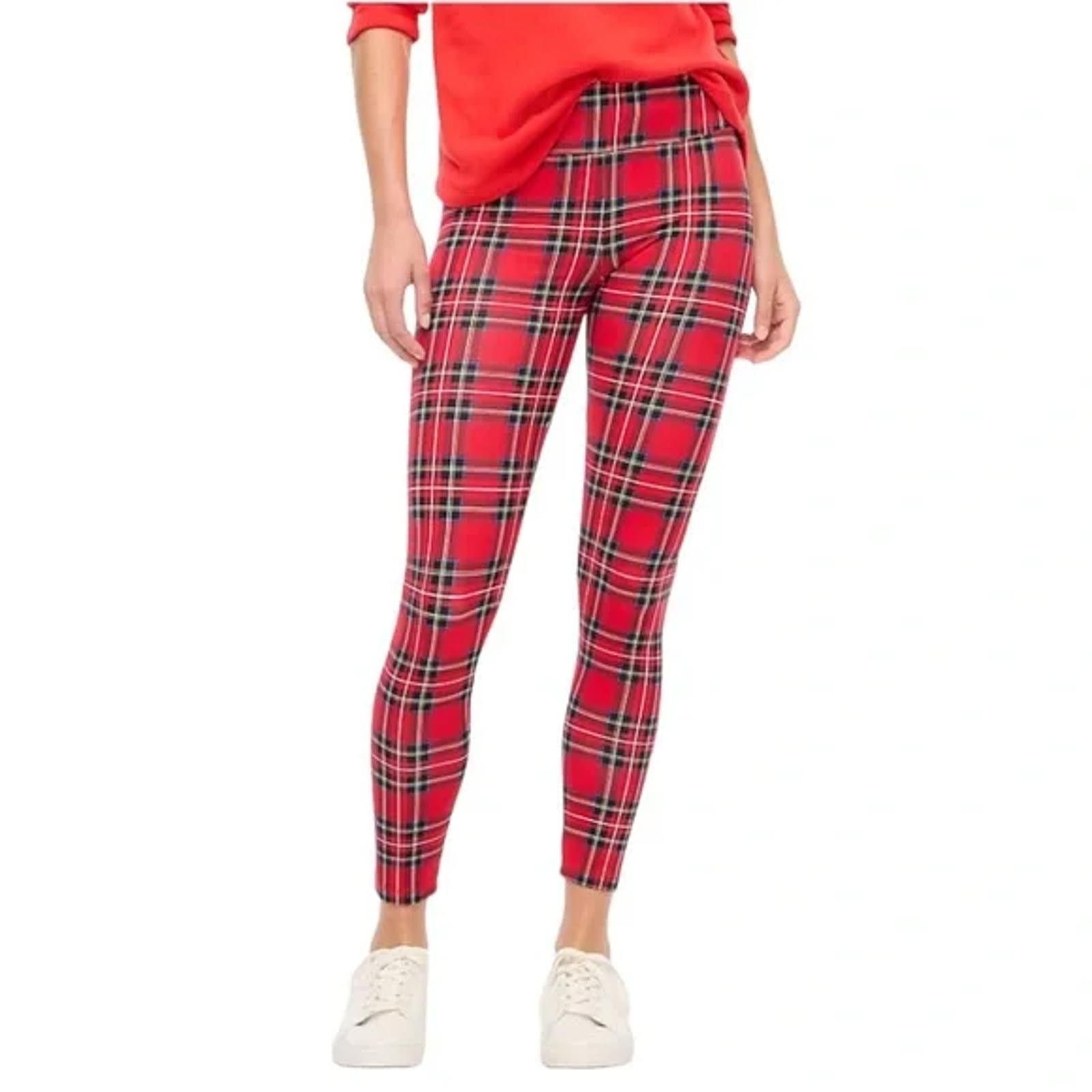 J.Crew NWOT J.Crew Holiday Tartan Red Plaid Leggings S Size 28" / US 6 / IT 42 - 1 Thumbnail