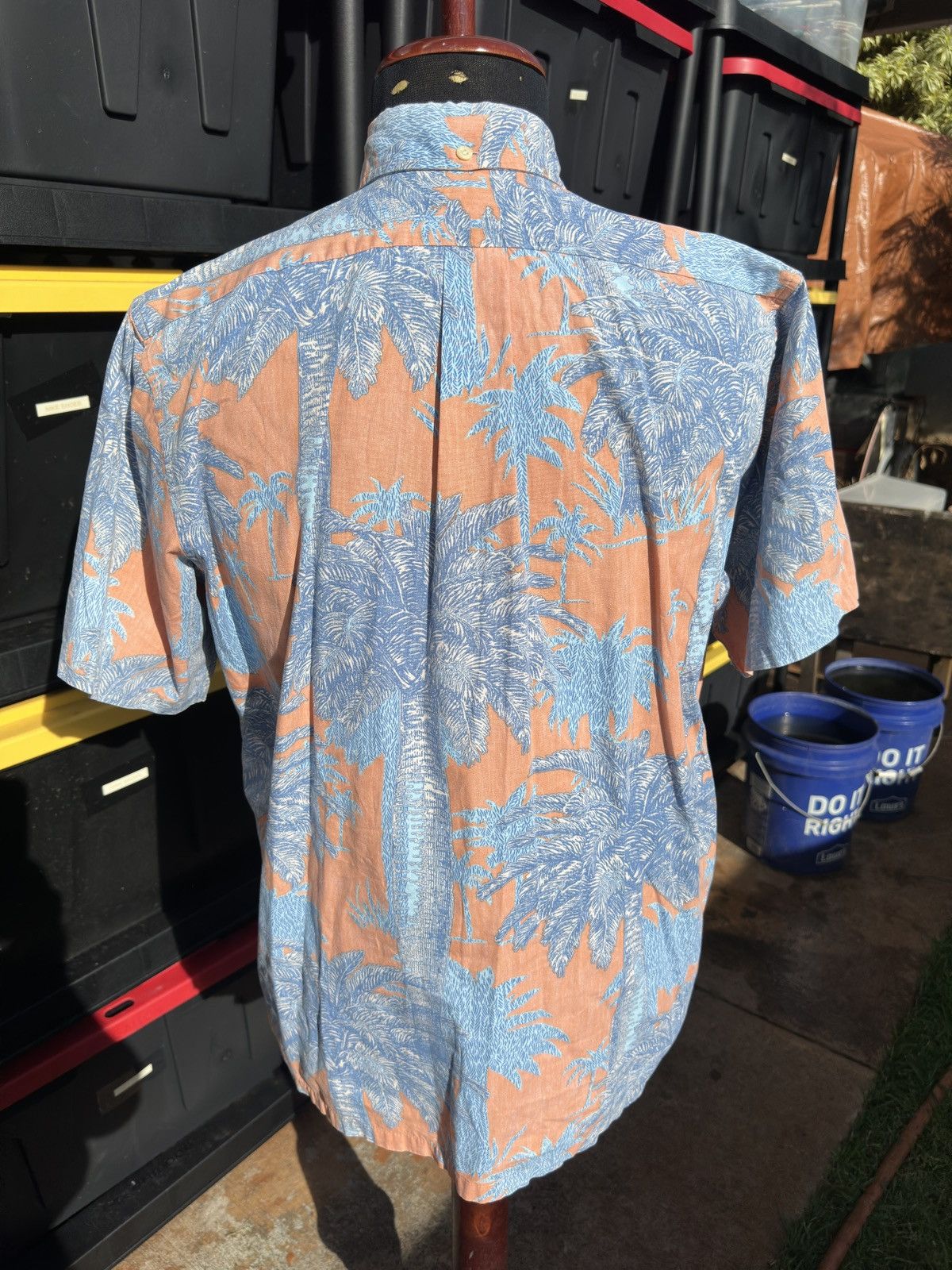 Reyn Spooner PreOwned Reyn Spooner Blue/Orange Hawaiian Print Men's M Size US M / EU 48-50 / 2 - 2 Thumbnail