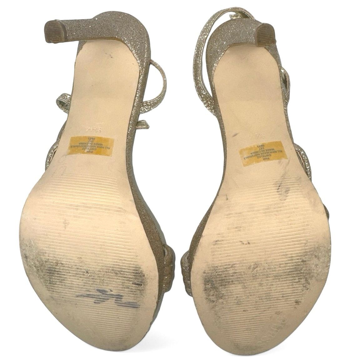 Guess Guess Gold Glitter Strappy Stilettos Heels women sz 9.5 Size US 9.5 / IT 39.5 - 5 Thumbnail
