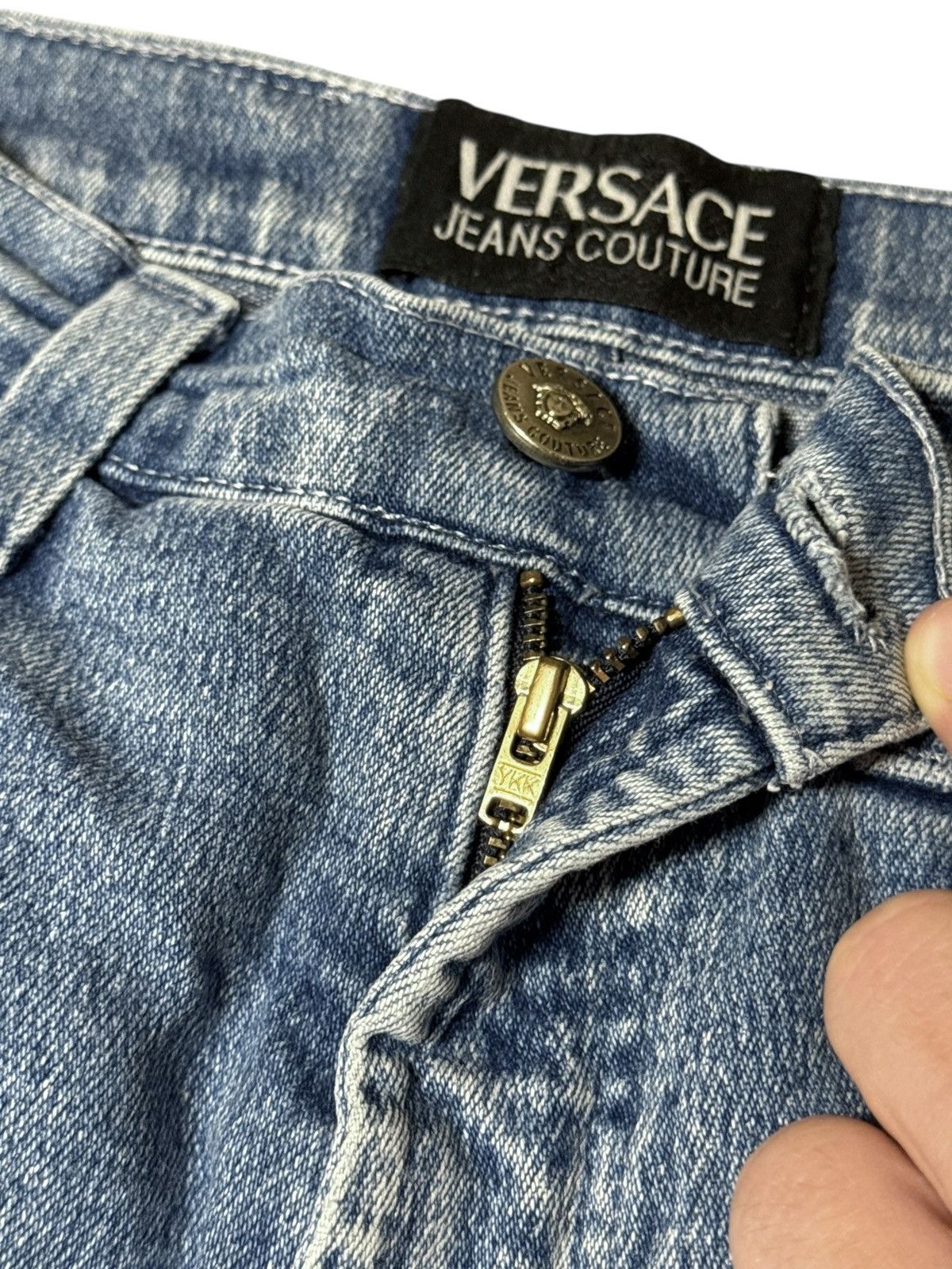 Versace Vintage Versace Jeans Couture Jeans Denim 90s Blue Pants Size US 31 - 10 Thumbnail