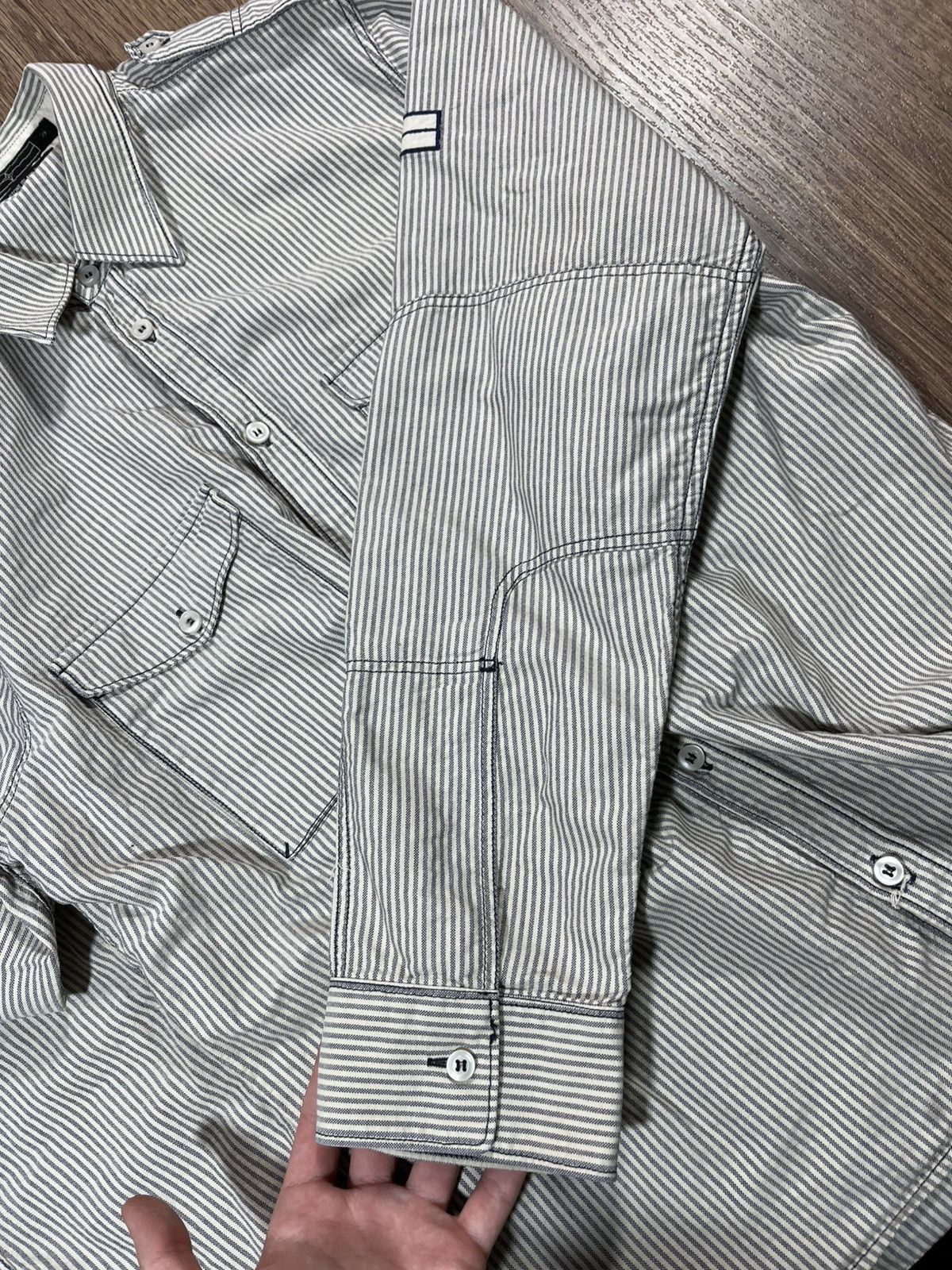 Stone Island Stone Island Denim Very Rare Shirt Denim Logo Size US L / EU 52-54 / 3 - 8 Thumbnail