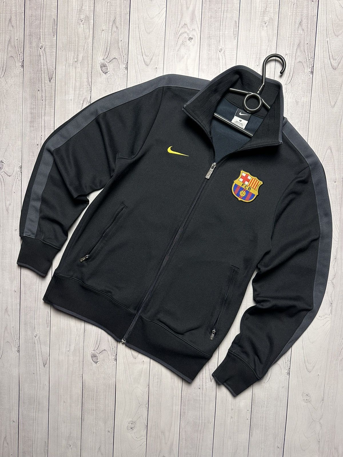 Vintage Nike Barcelona soccer jacket size S logo black