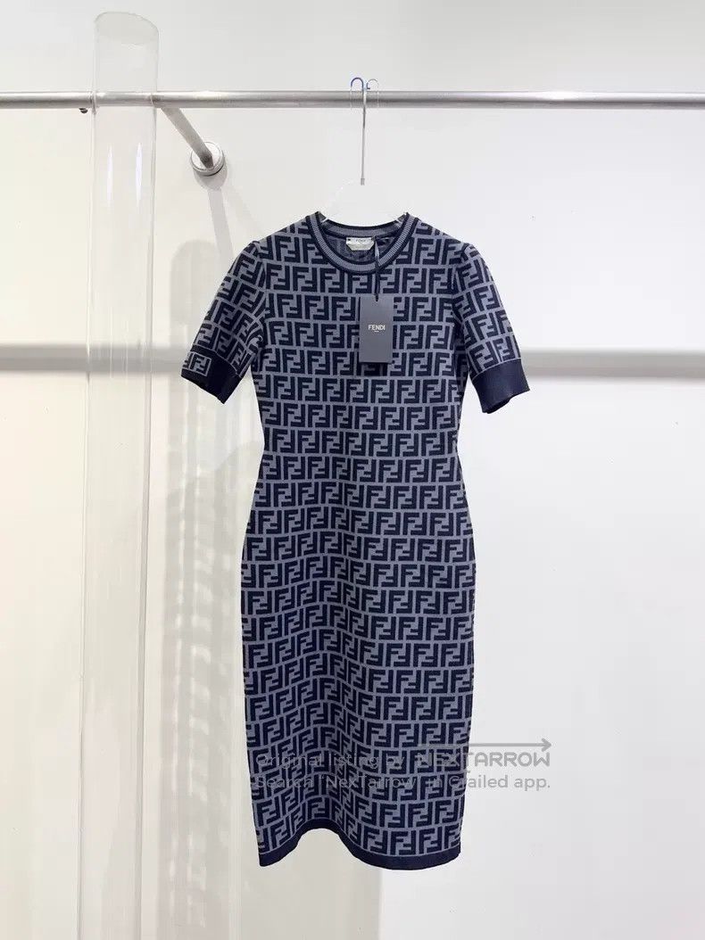 Fendi Fendi Logo All-Over Dress Size XS / US 0-2 / IT 36-38 - 1 Thumbnail