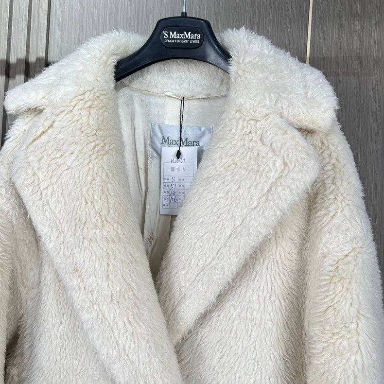 Max Mara Max Mara White Teddy Coat Jacket Size S / US 4 / IT 40 - 3 Thumbnail