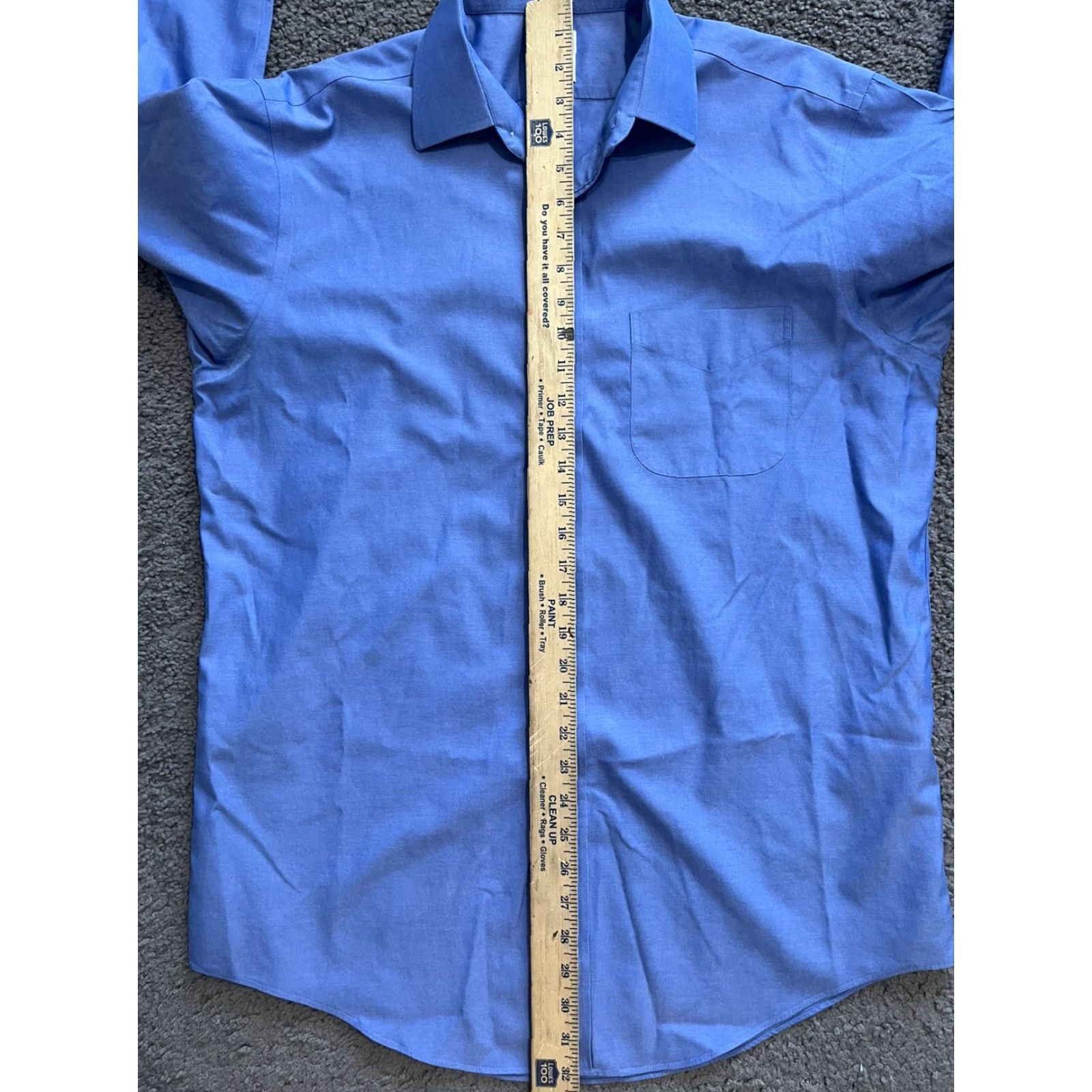 Brooks Brothers BROOKS BROTHERS Dress Shirt Men 15.5 Non-Iron All Supima Blue Solid Long Sleeve Regular Spread Collar 100% Cotton Size 40R - 5 Thumbnail