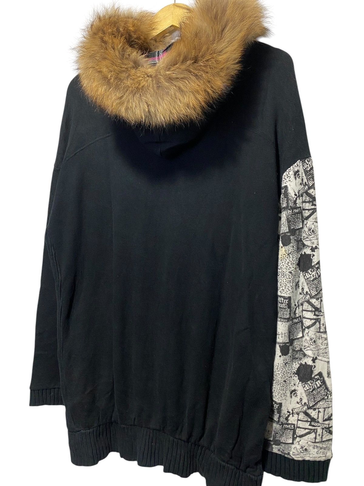 Japanese Brand Japan Algonquins cross anarchy skull fur hoodie Size US L / EU 52-54 / 3 - 6 Thumbnail