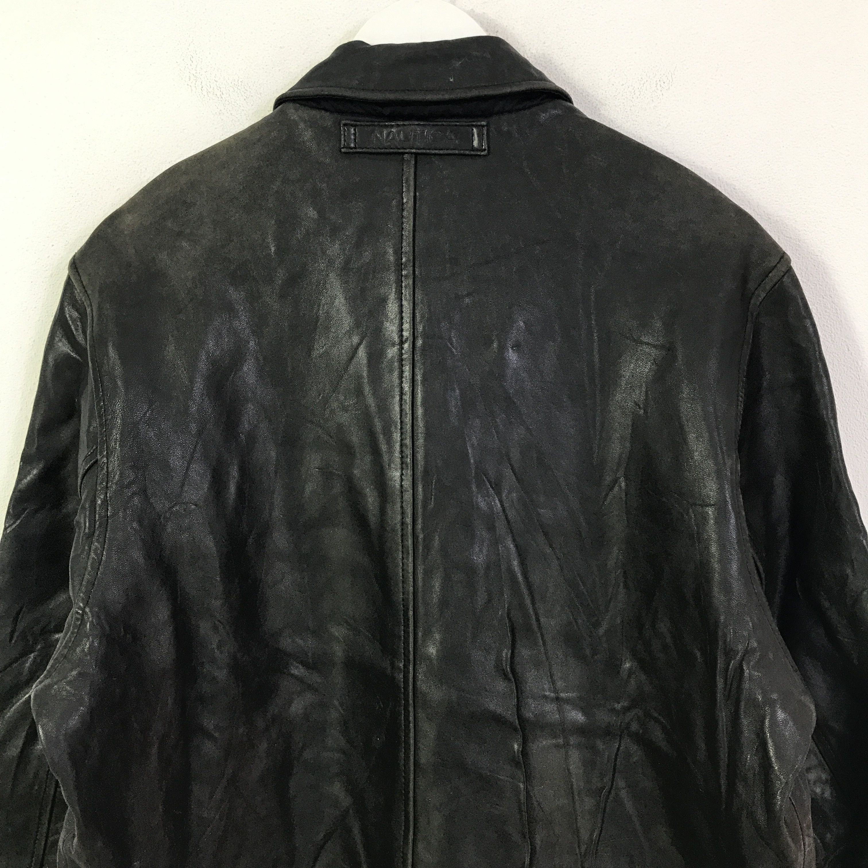 Nautica nautica black leather jacket K115B17 Size US L / EU 52-54 / 3 - 4 Thumbnail