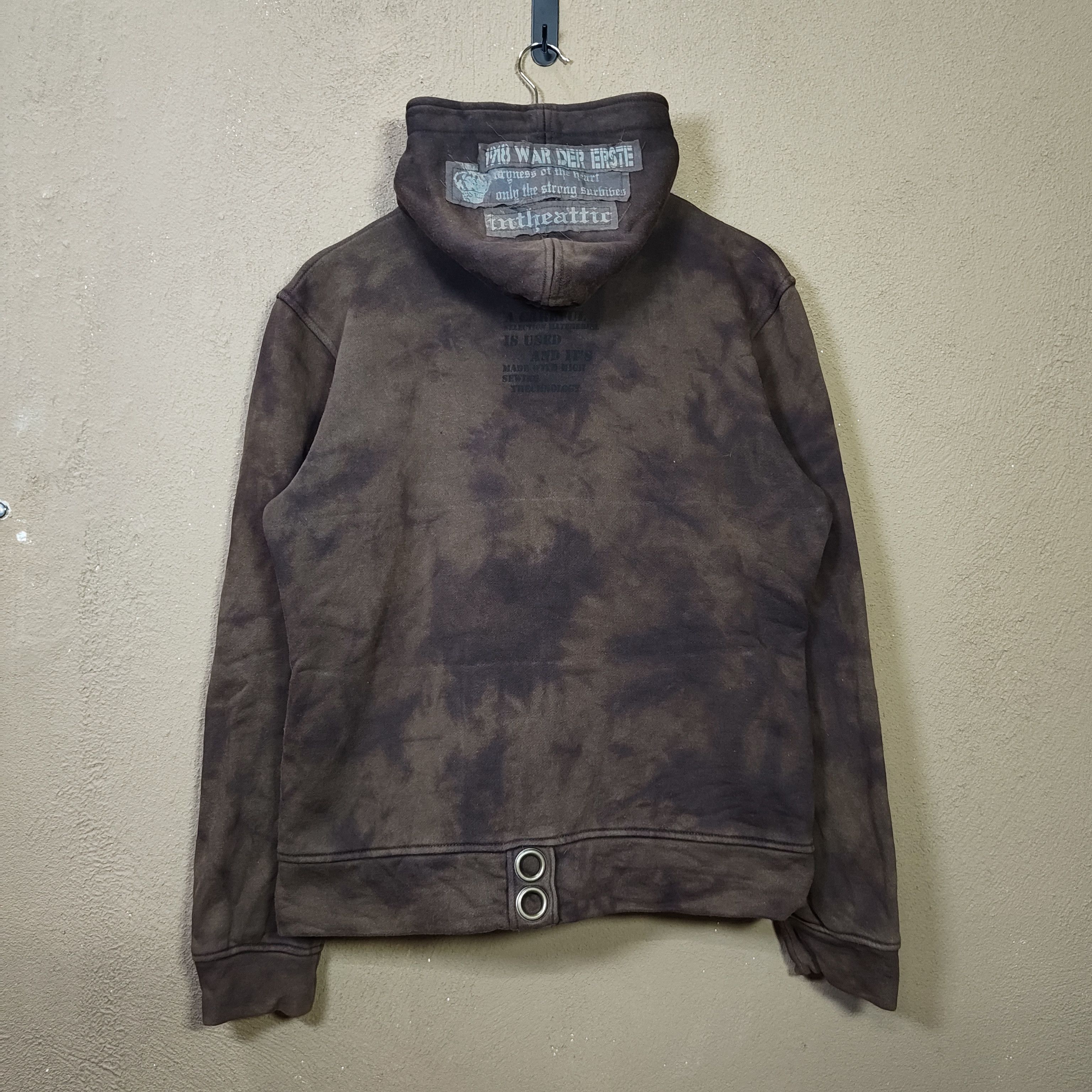 In The Attic Faded IN THE ATTIC Y2K Full Zip Hoodie Size US L / EU 52-54 / 3 - 2 Thumbnail