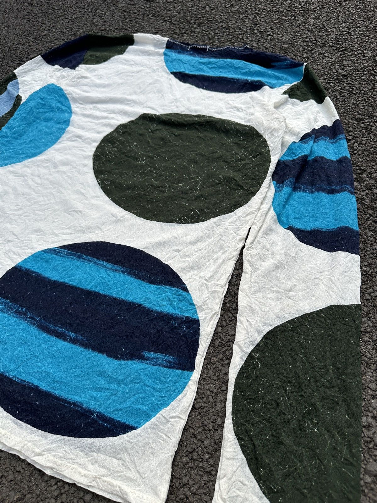 Issey Miyake VINTAGE ISSEY MIYAKE JAPAN MESH WOMEN ABSTRACT CIRCLE MOTIF Size L / US 10 / IT 46 - 9 Thumbnail