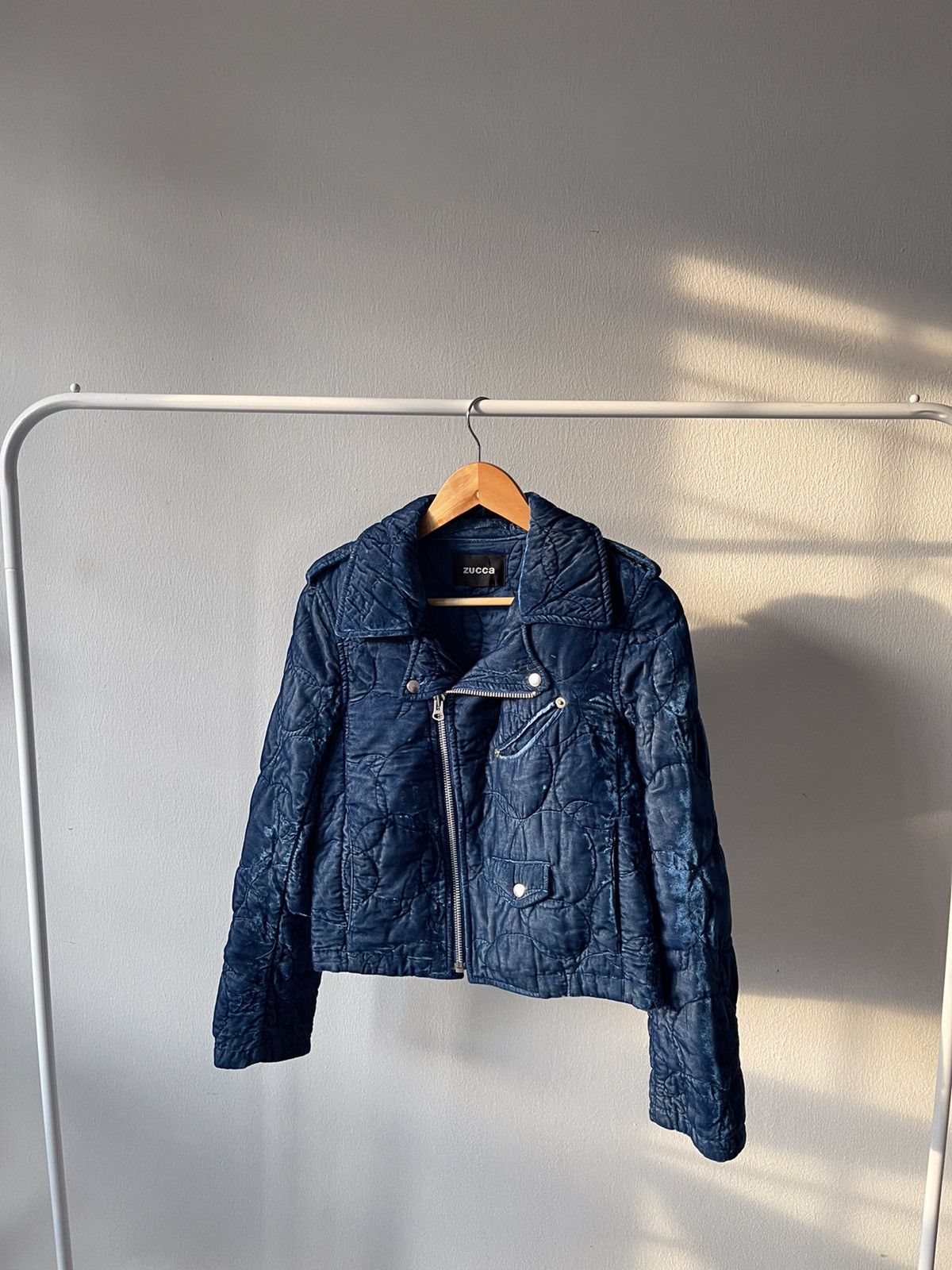 CABANE de ZUCCa × Issey Miyake F/W 2004-2005 Zucca Velvet Biker Jacket Size US S / EU 44-46 / 1 - 4 Thumbnail
