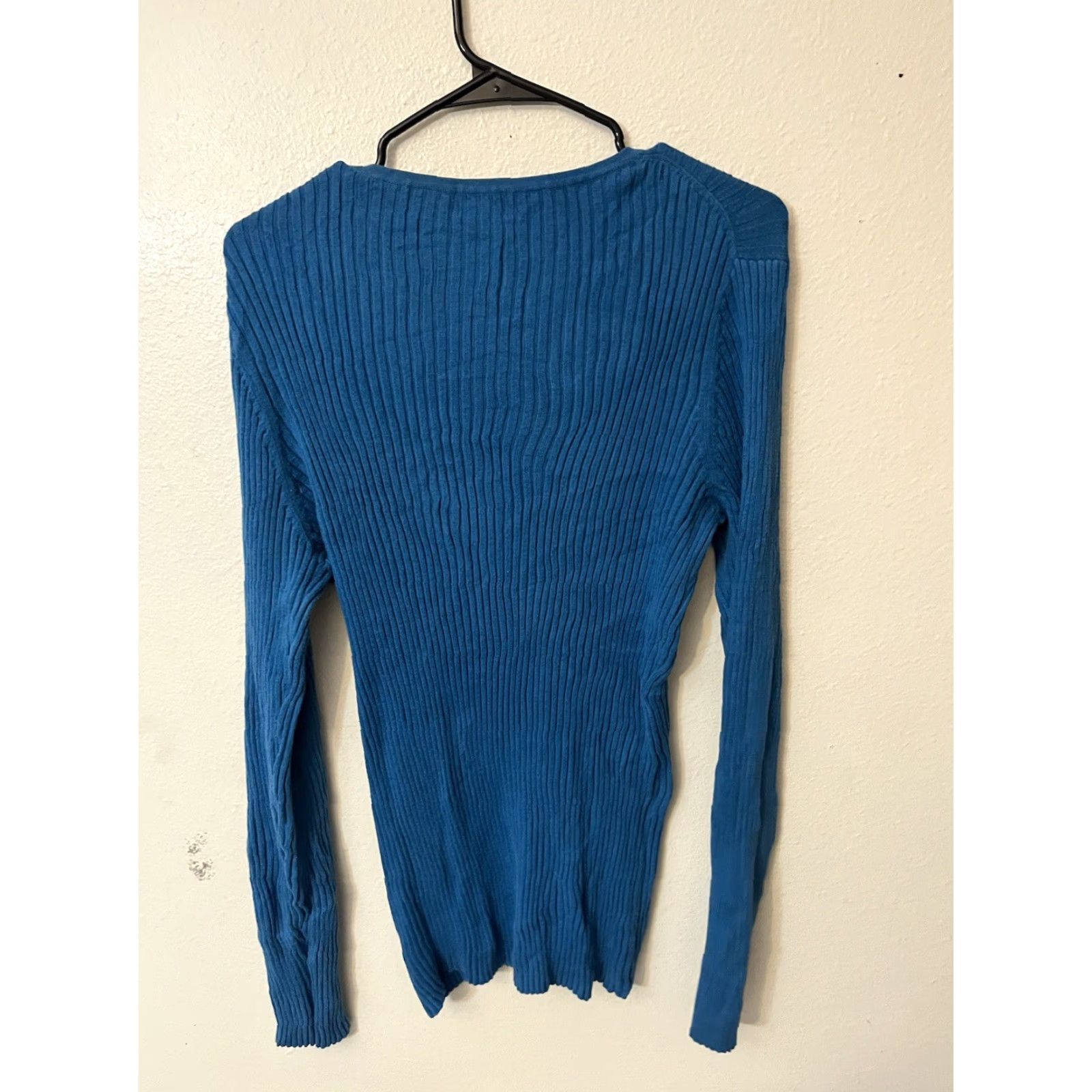 Vintage VINTAGE L.L. Bean Sweater Blue Ribbed Round Neck Women’s Size Large 90s Size L / US 10 / IT 46 - 3 Thumbnail