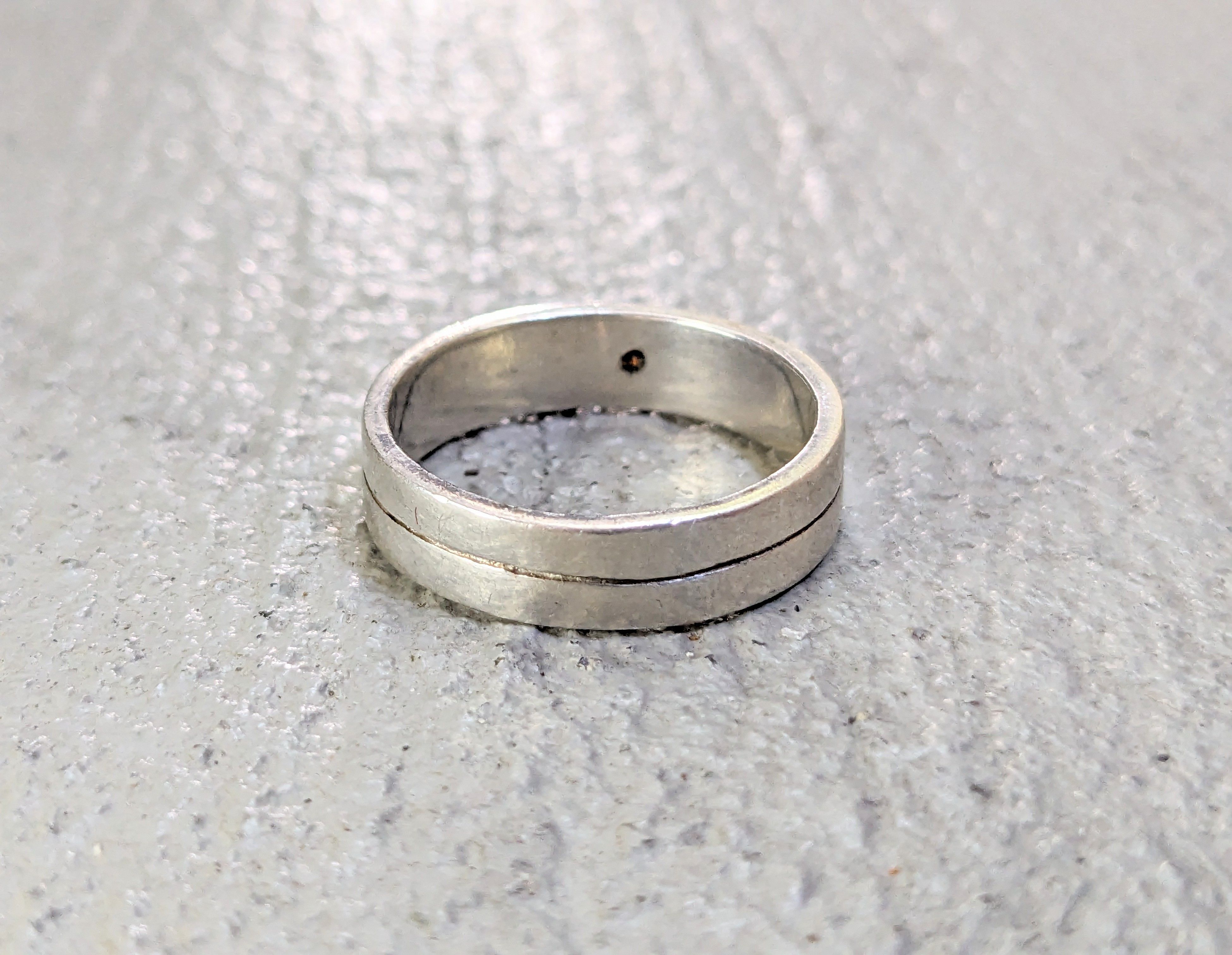 Jewelry Vintage Sterling Silver Ring Orange 8.75 Modern Minimalist Size ONE SIZE - 6 Thumbnail