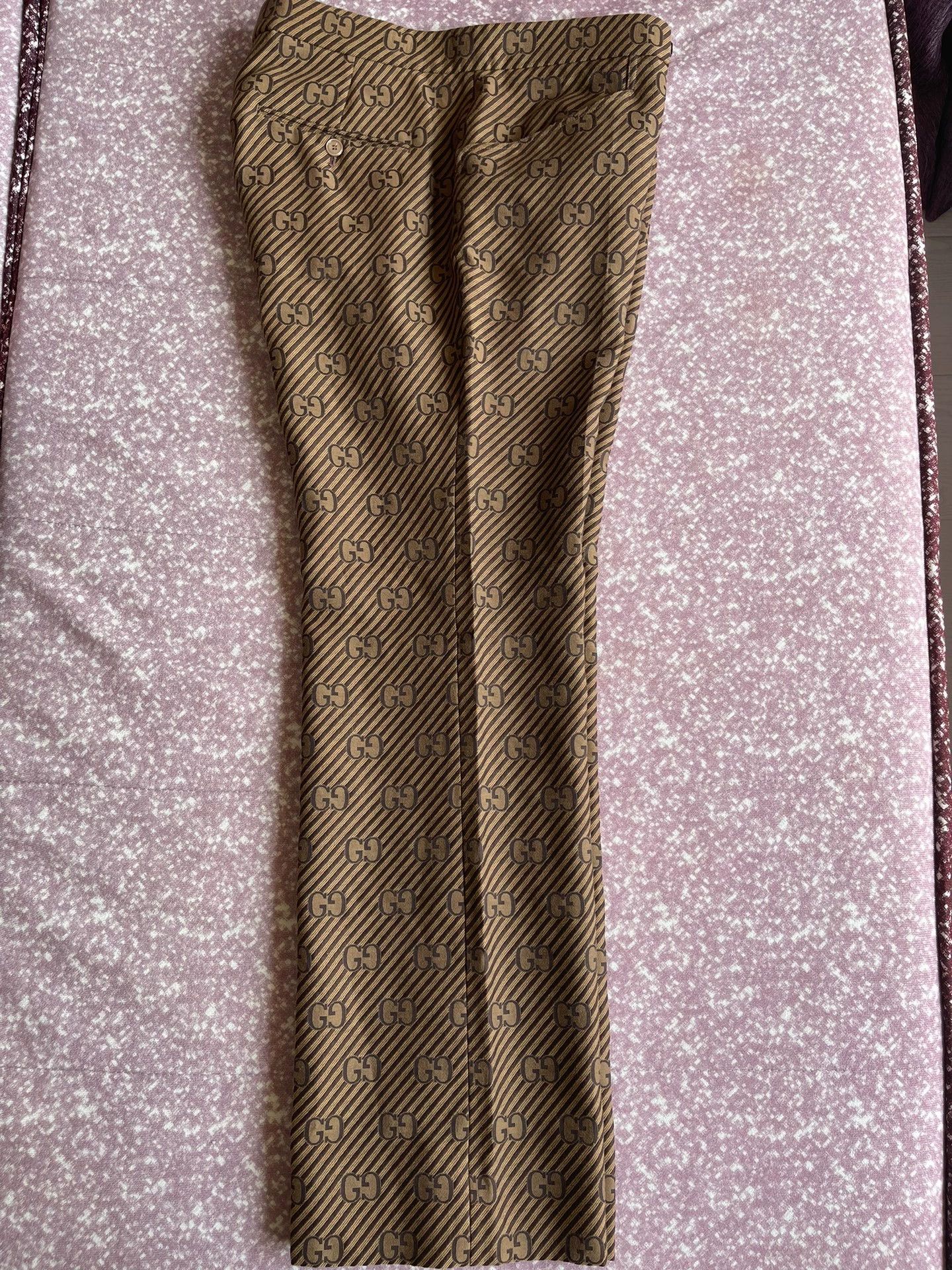 Gucci Gucci Men's Silk & Cotton Logo Pants Size 50 New Size US 34 / EU 50 - 3 Thumbnail