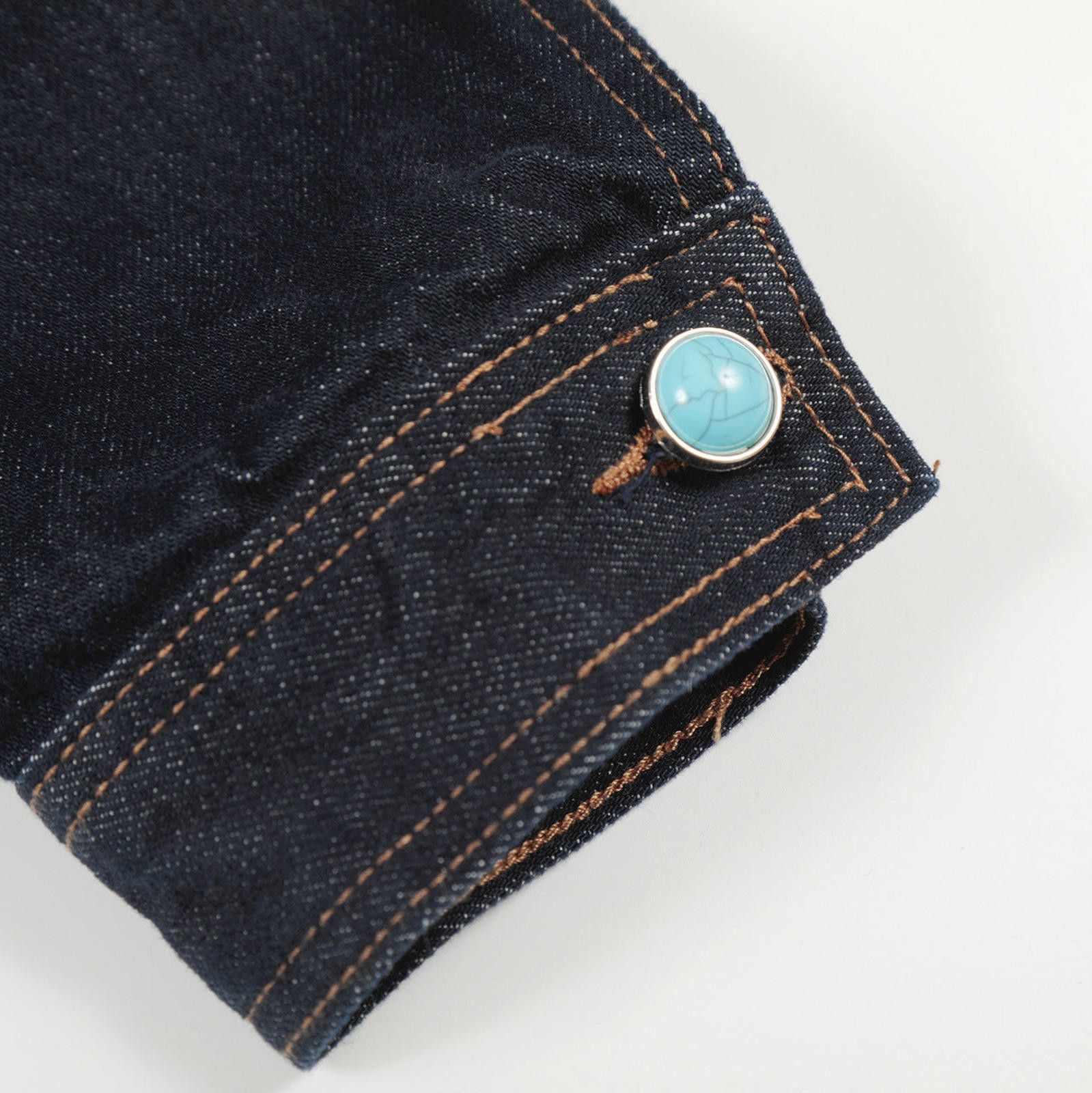 Vintage Dark Blue Classic Denim Jacket, Men's Casual Outerwear Size US L / EU 52-54 / 3 - 4 Thumbnail