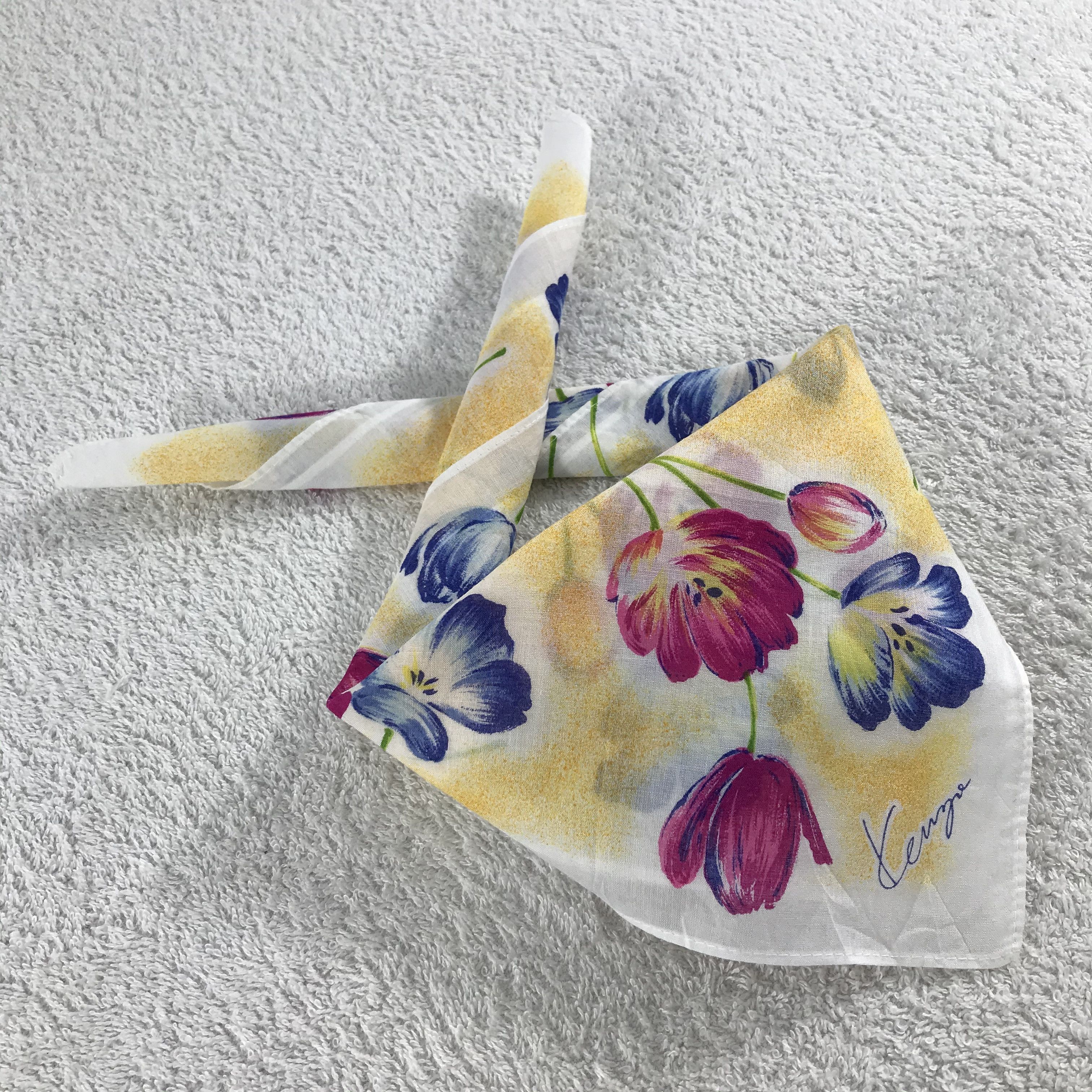 Kenzo × Vintage Kenzo Bandana / Handkerchief / Neckerchief - S326 Size ONE SIZE - 4 Thumbnail