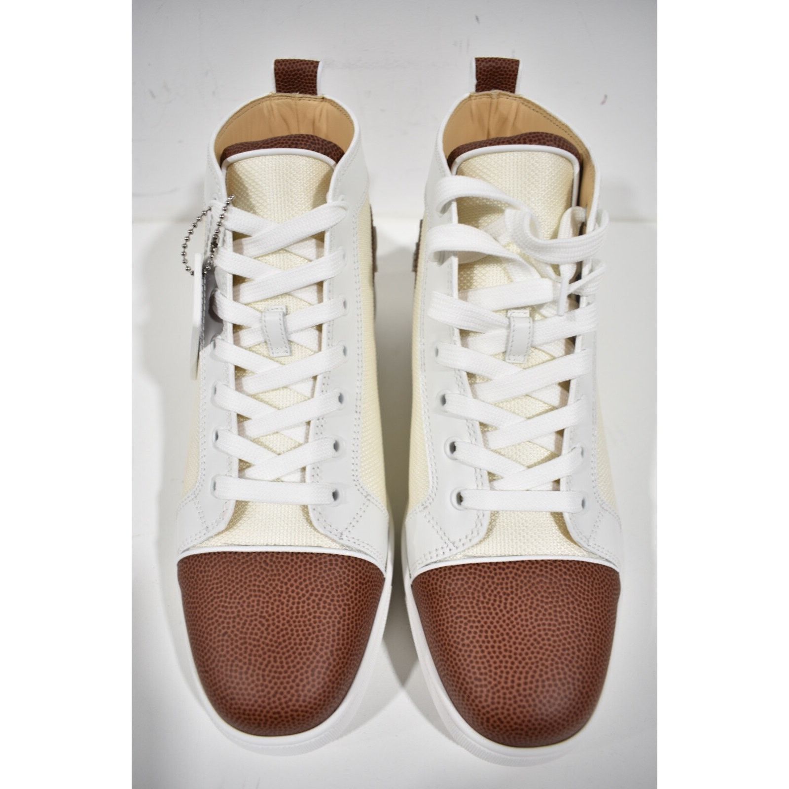 Christian Louboutin Christian Louboutin Mens Louis SB22 Flat White Brown Bowl Size US 9 / EU 42 - 5 Thumbnail