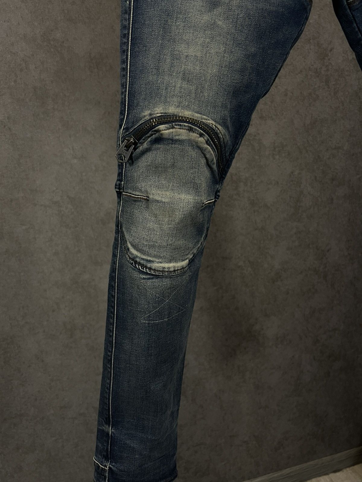 G-Star G Star Raw biker distressed denim jeans Size US 30 / EU 46 - 4 Thumbnail