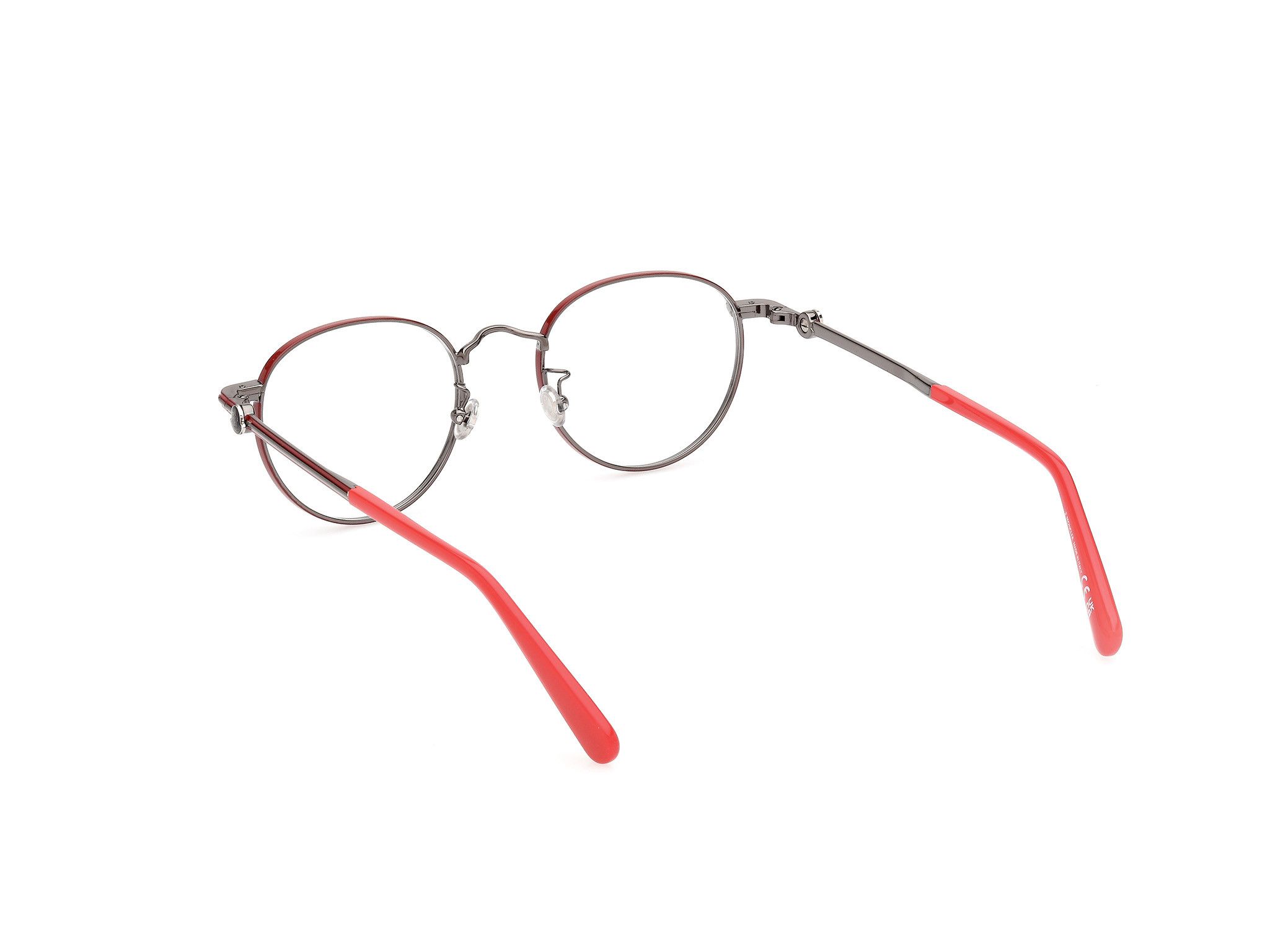 Moncler o1y0225 Size : OS / 48 mm Eyeglass Frame in Red/Silver Size ONE SIZE - 5 Thumbnail
