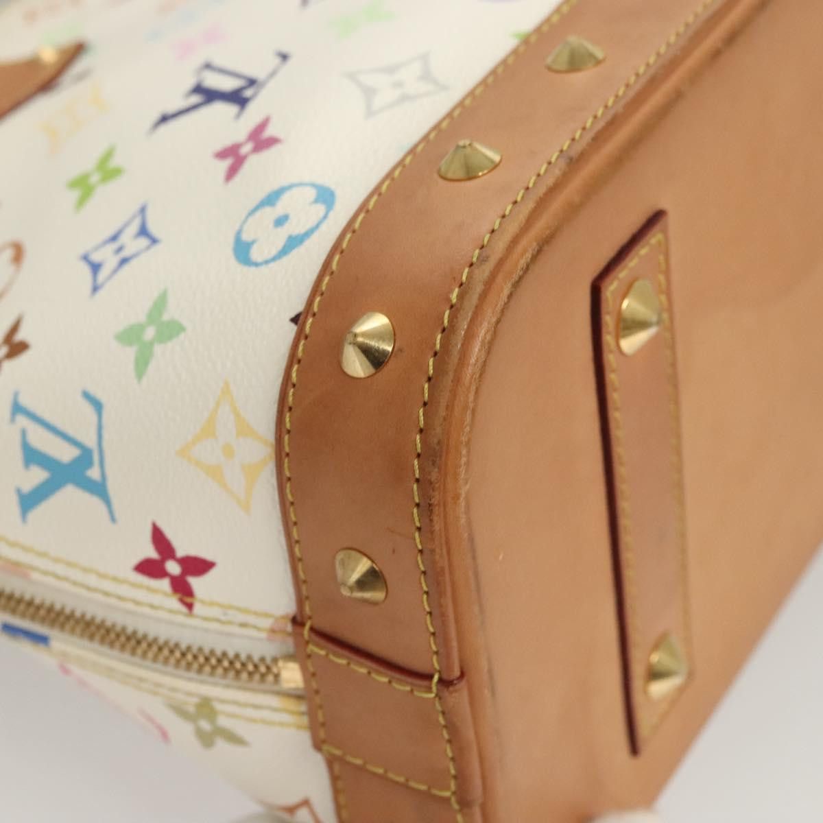 Louis Vuitton LOUIS VUITTON Monogram Multicolor Alma Hand Bag White M92647 Size ONE SIZE - 8 Thumbnail
