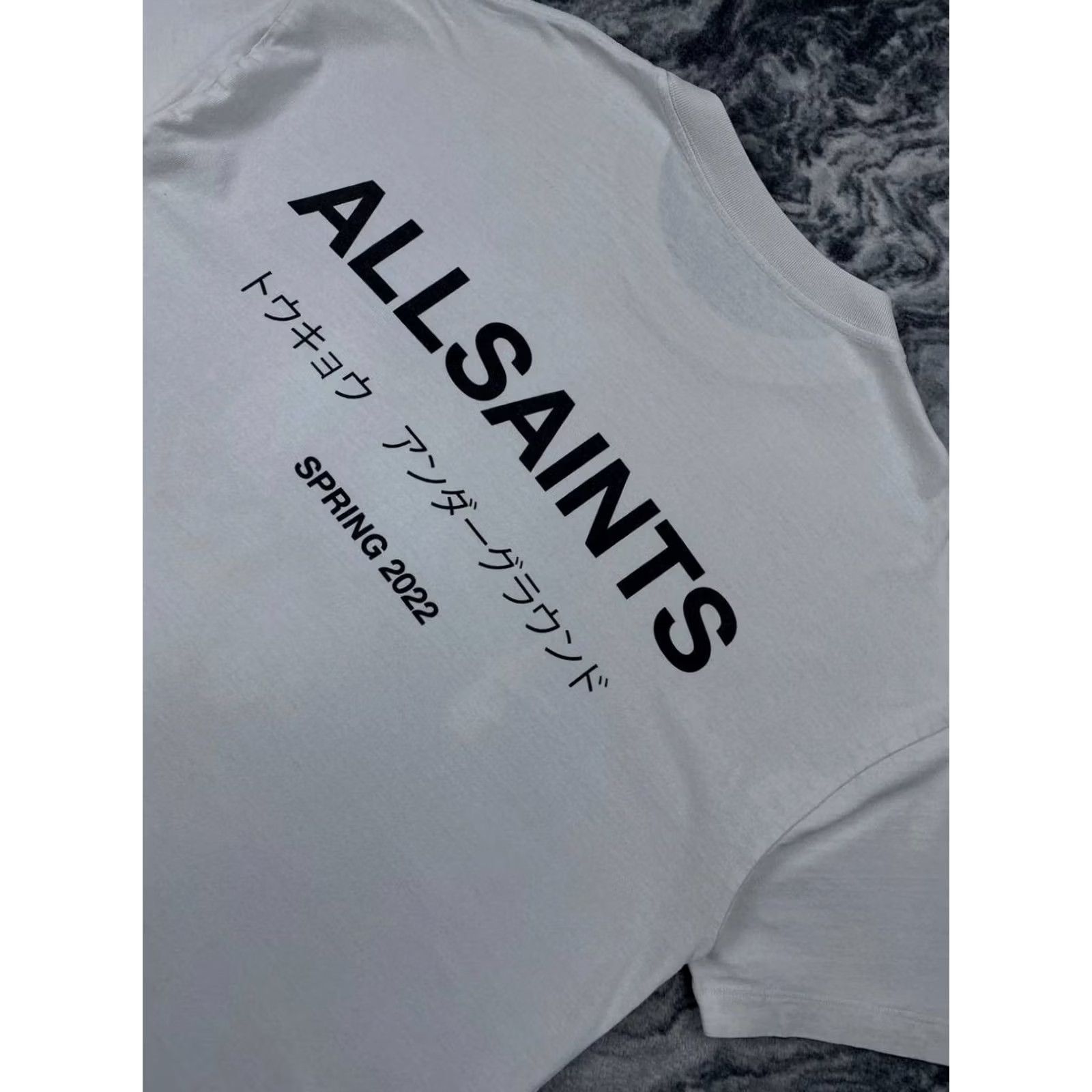 Allsaints AllSaints Men T Shirt M White Crew Neck SS Logo Cotton Regular Size US M / EU 48-50 / 2 - 3 Thumbnail