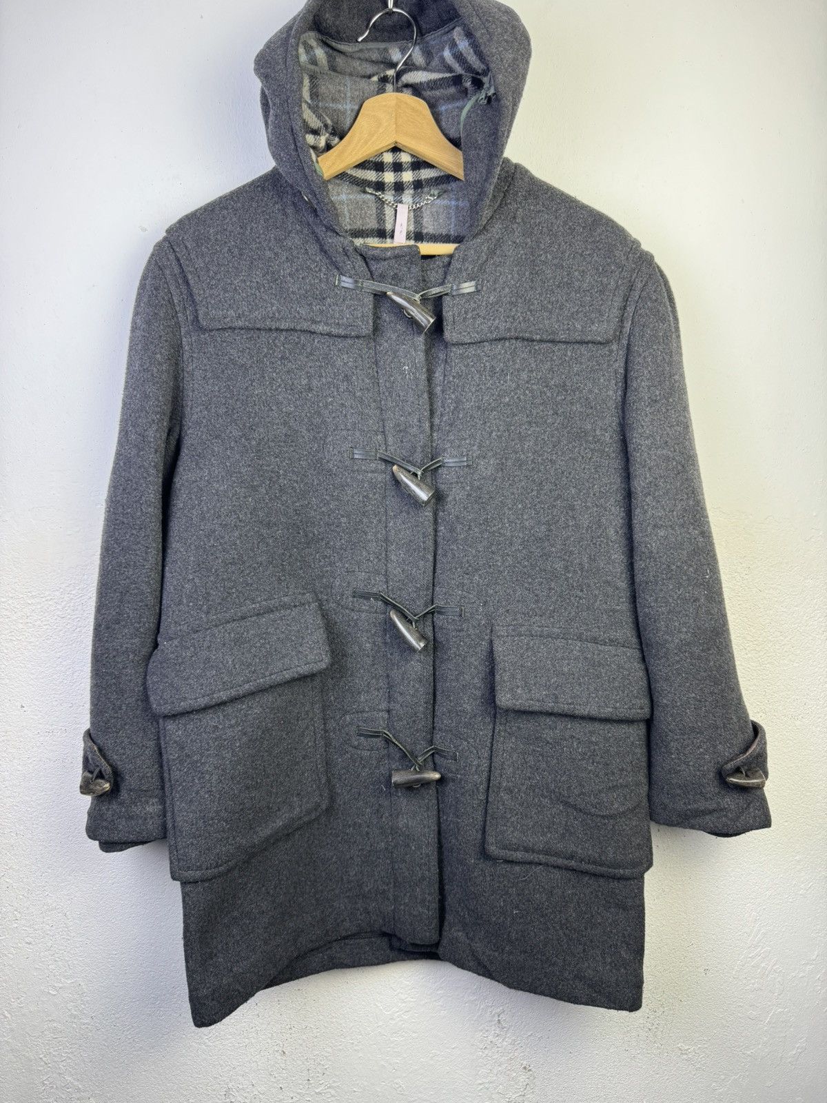 Burberry Burberry Duffle Coating Wool Jacket Hoodie Size M / US 6-8 / IT 42-44 - 1 Thumbnail