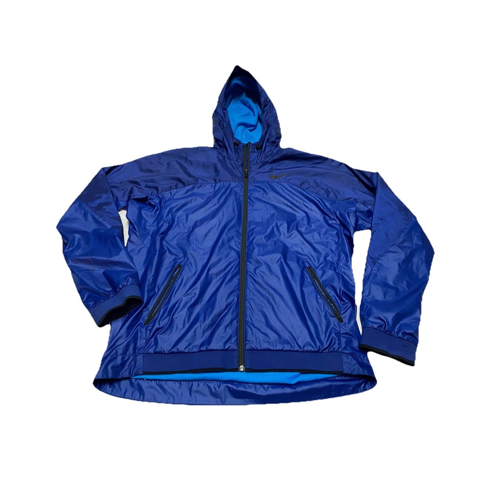 Nike Nike Dri-Fit Running Jacket Hooded Mens Size Large Blue Size US L / EU 52-54 / 3 - 1 Thumbnail