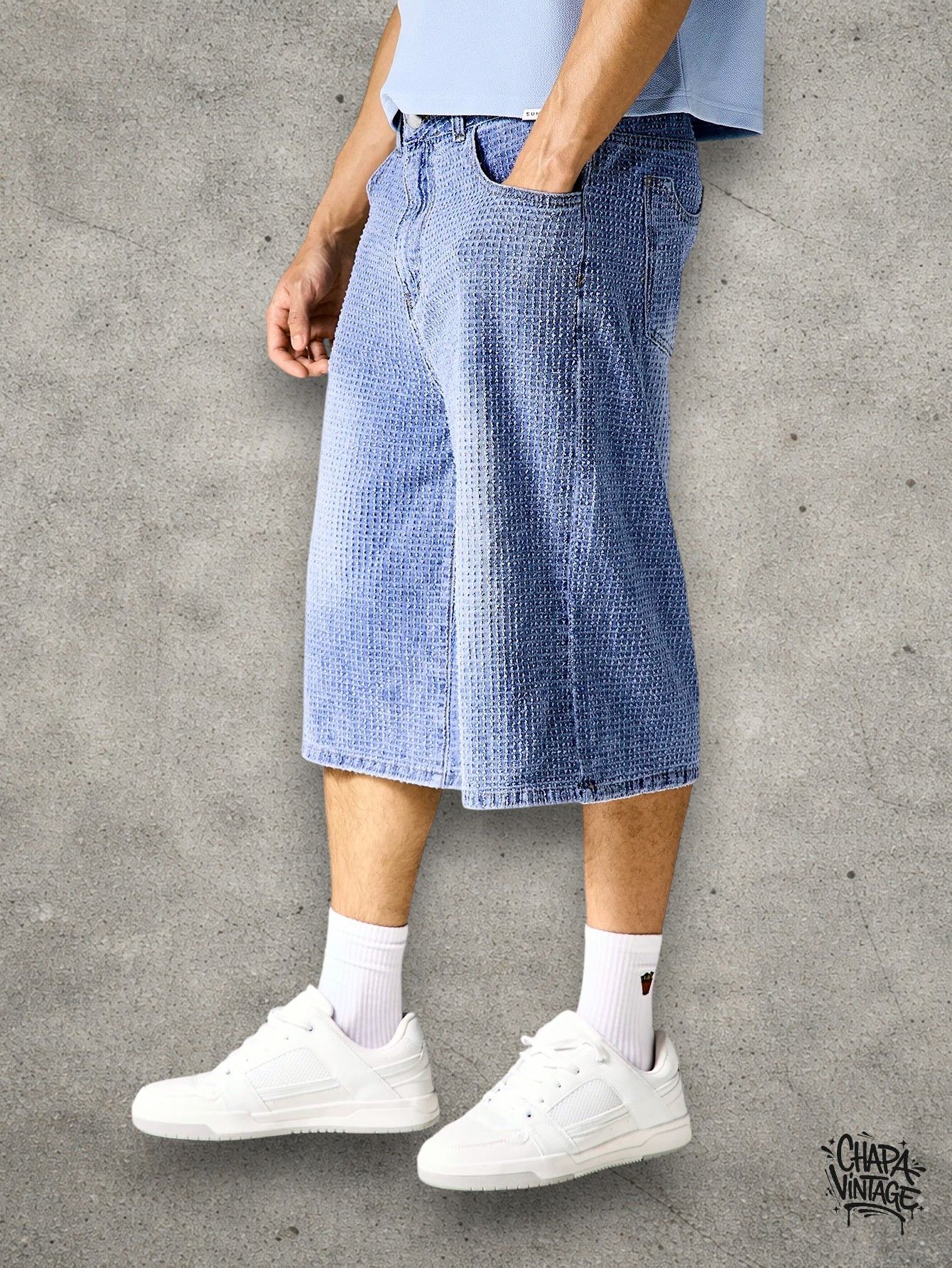 Vintage Washed jorts denim shorts Size US 32 / EU 48 - 2 Thumbnail