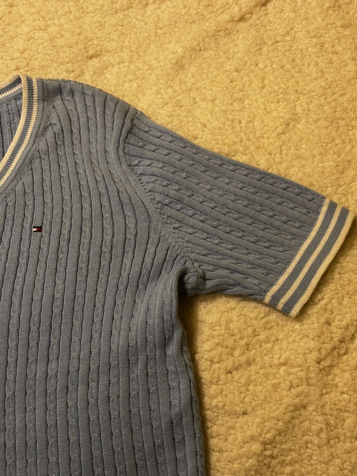 Tommy Hilfiger Women’s blue short sleeve sweater1549 Size M / US 6-8 / IT 42-44 - 7 Thumbnail