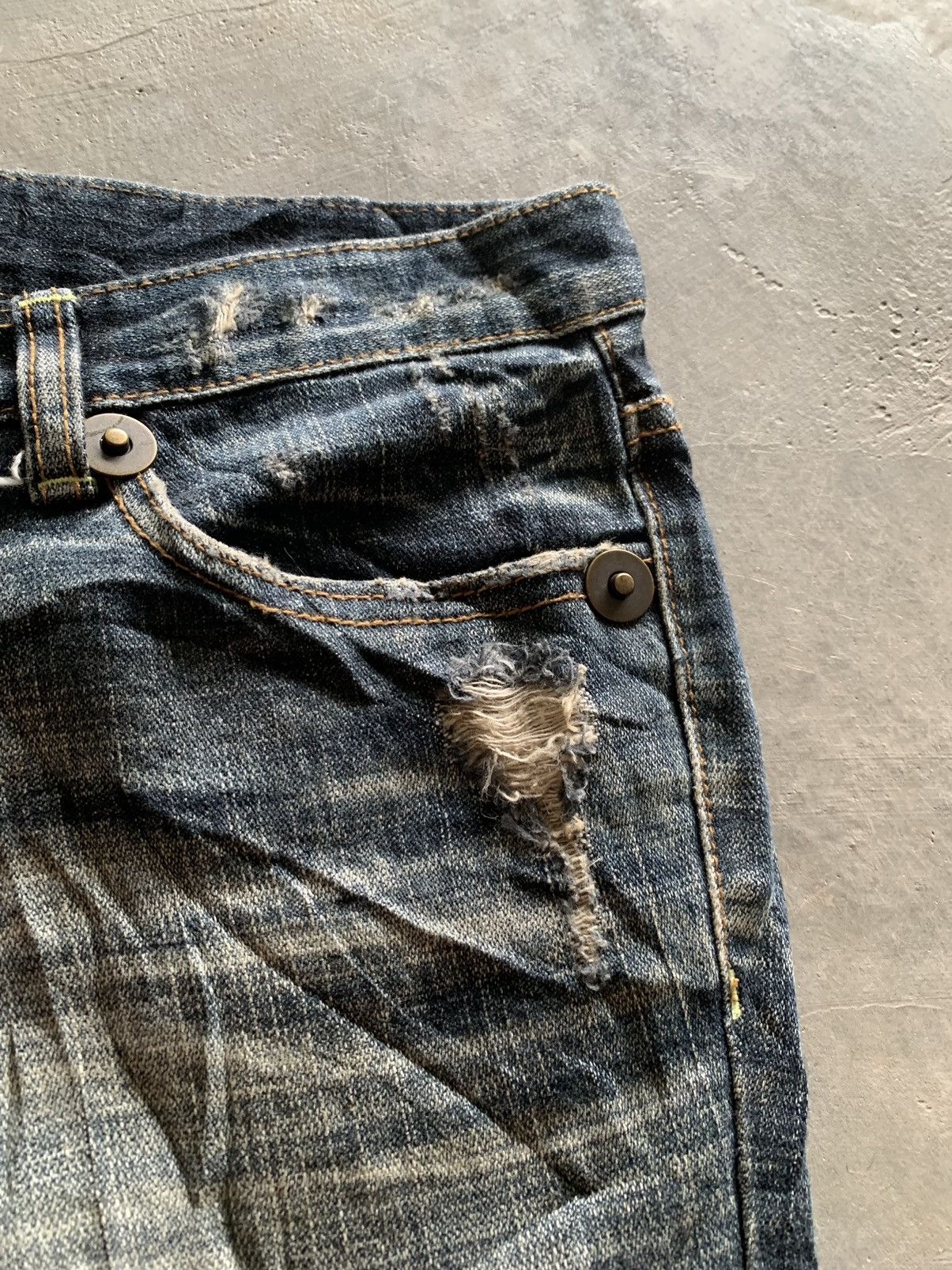 If Six Was Nine × Japanese Brand flare distressed punk grunge style inspired japanese denim Size 32" / US 10 / IT 46 - 10 Thumbnail