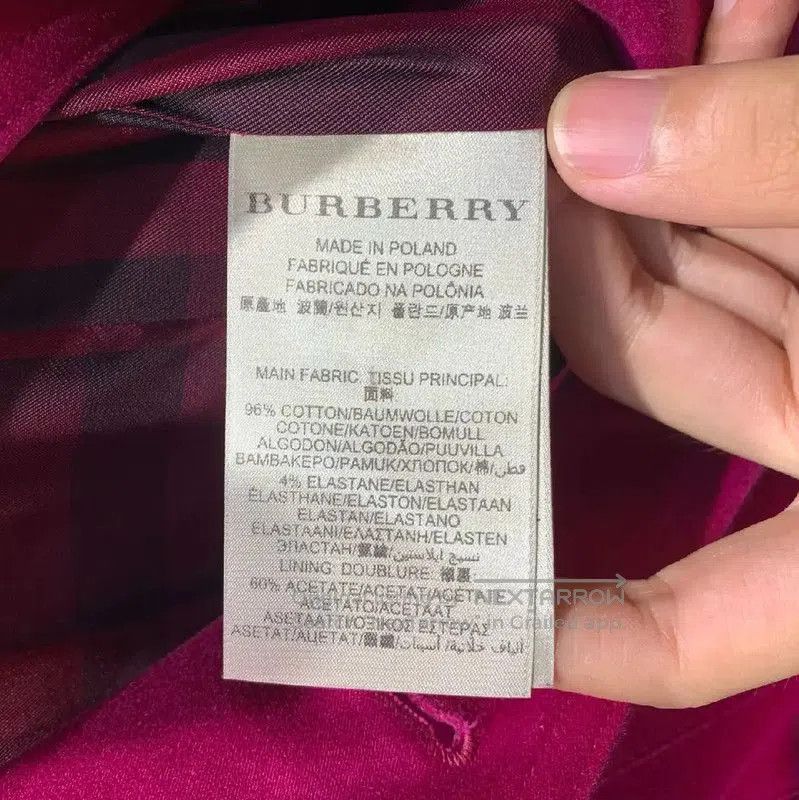 Burberry Burberry S Size Coral Cotton Trench Coat. Size S / US 4 / IT 40 - 4 Thumbnail