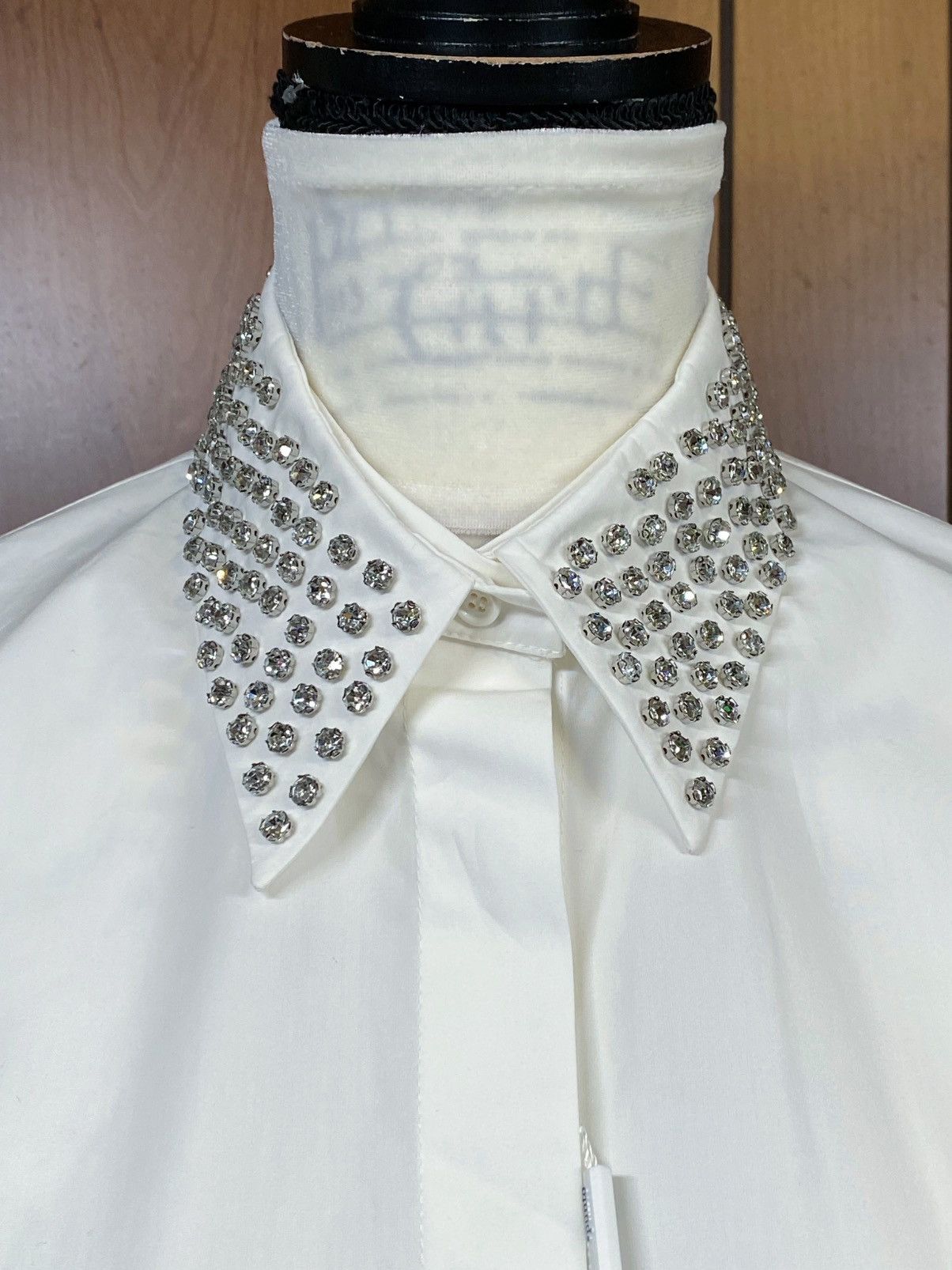 Akris Akris punto Embellished Collar Cotton Shirt size 4 Size S / US 4 / IT 40 - 7 Thumbnail