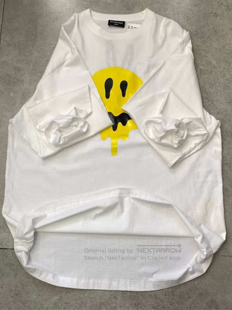 Balenciaga Balenciaga Dissolving smile and victory sign white long-sl Size US S / EU 44-46 / 1 - 4 Thumbnail