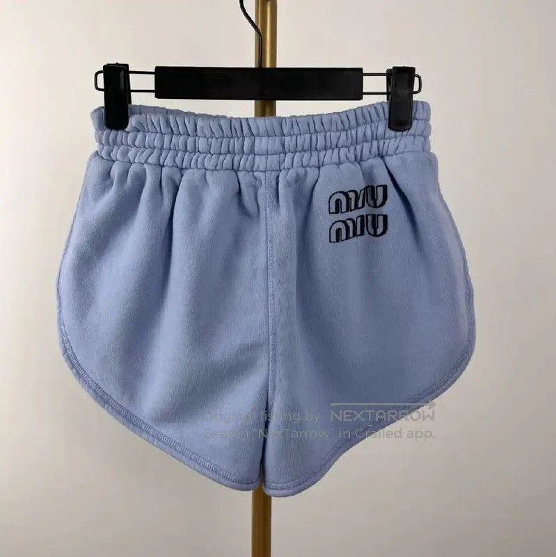 Miu Miu Miu Miu Blue Cotton Ladies Shorts . Size 23" - 2 Thumbnail